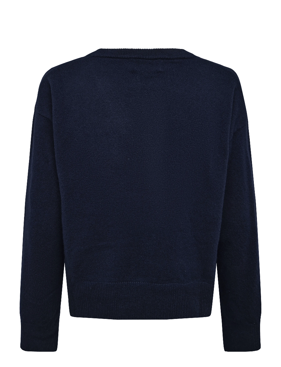 My Essential Wardrobe - MWJola V-Neck Knit Pullover - pullover - dark sapphire blue - 1