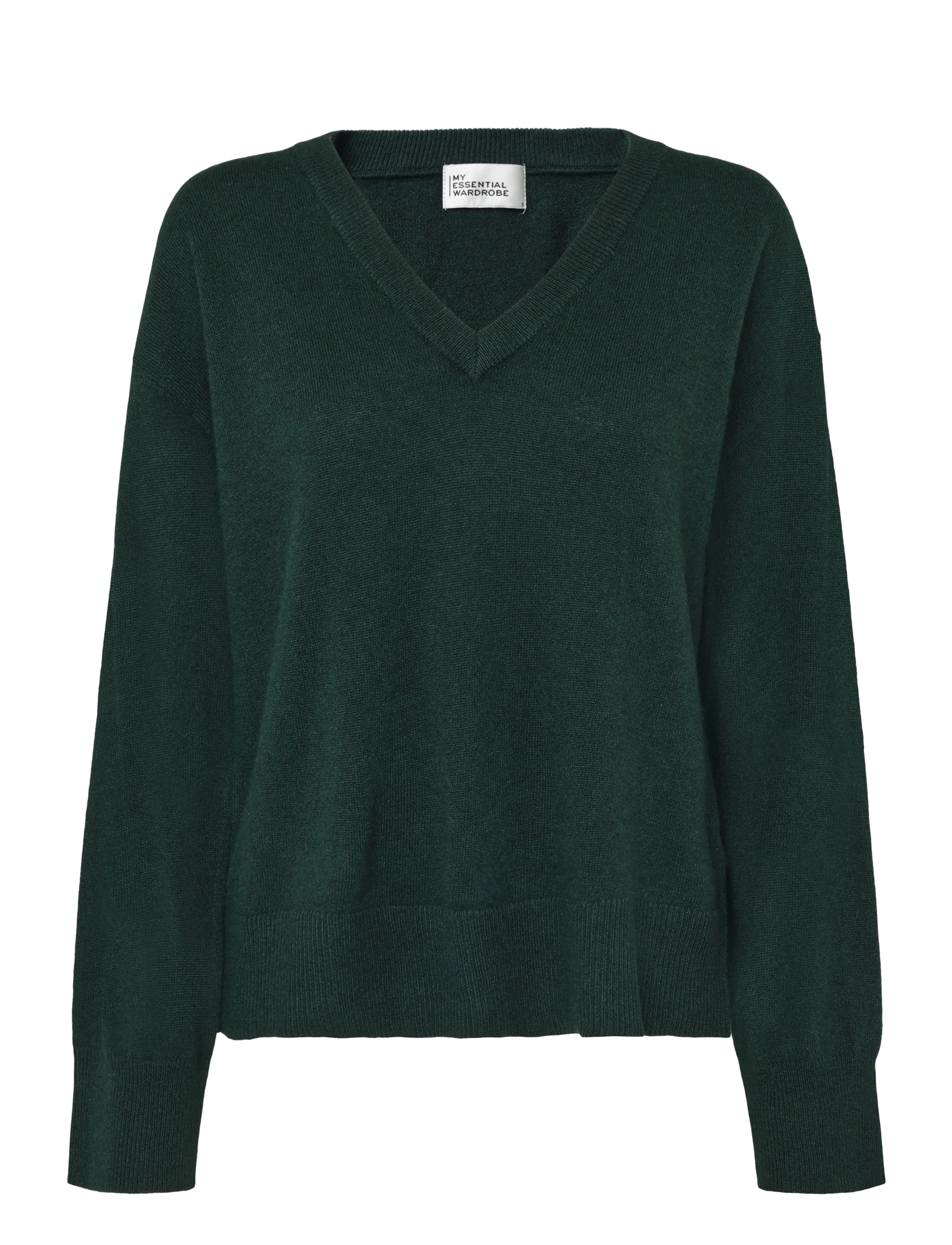 My Essential Wardrobe MWJola V-Neck Knit Pullover - My Essential Wardrobe - DOUGLAS GREEN / green
