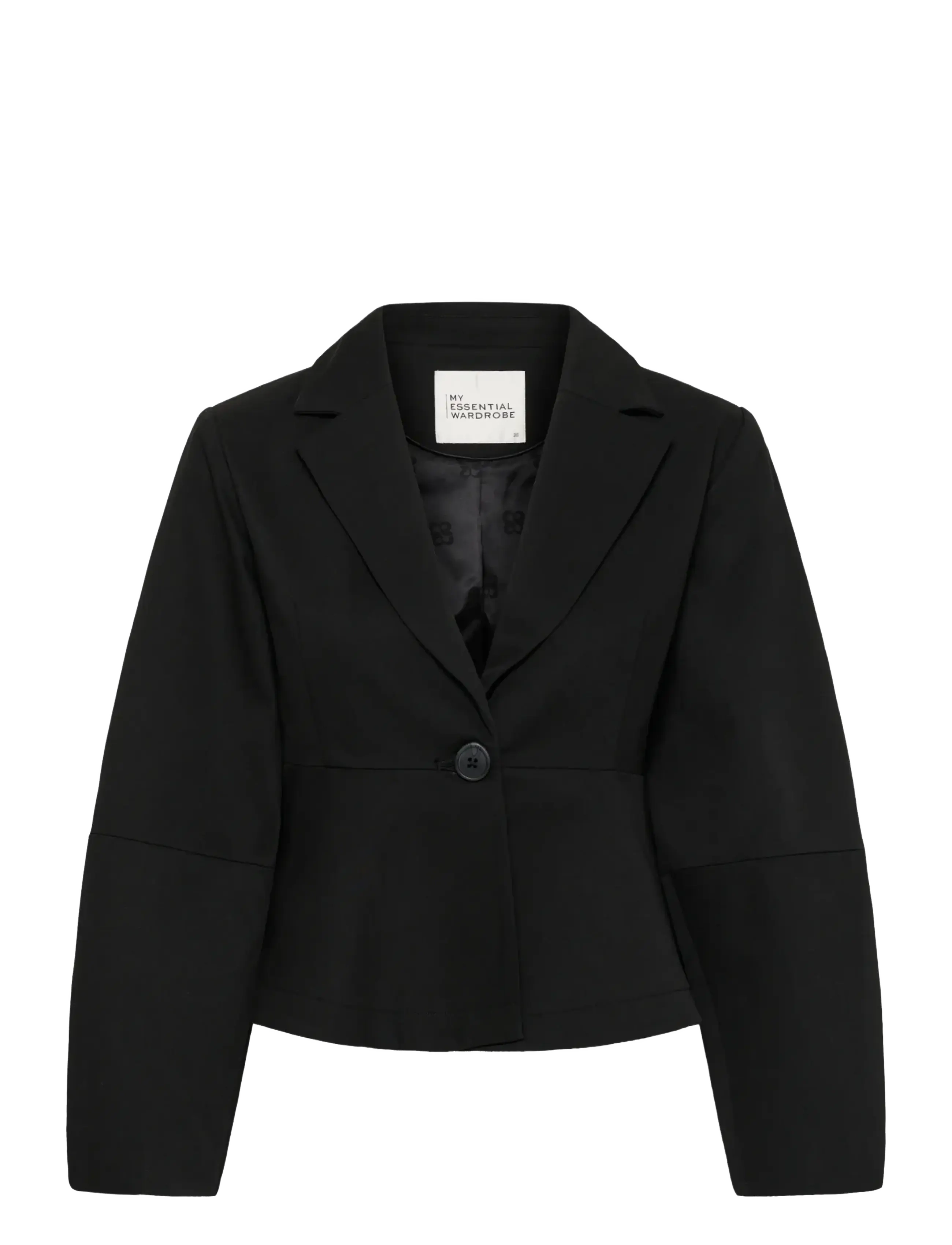 My Essential Wardrobe Mwevie Shaped Blazer, 34, Black, Blazere > Cropped Blazere, Dame