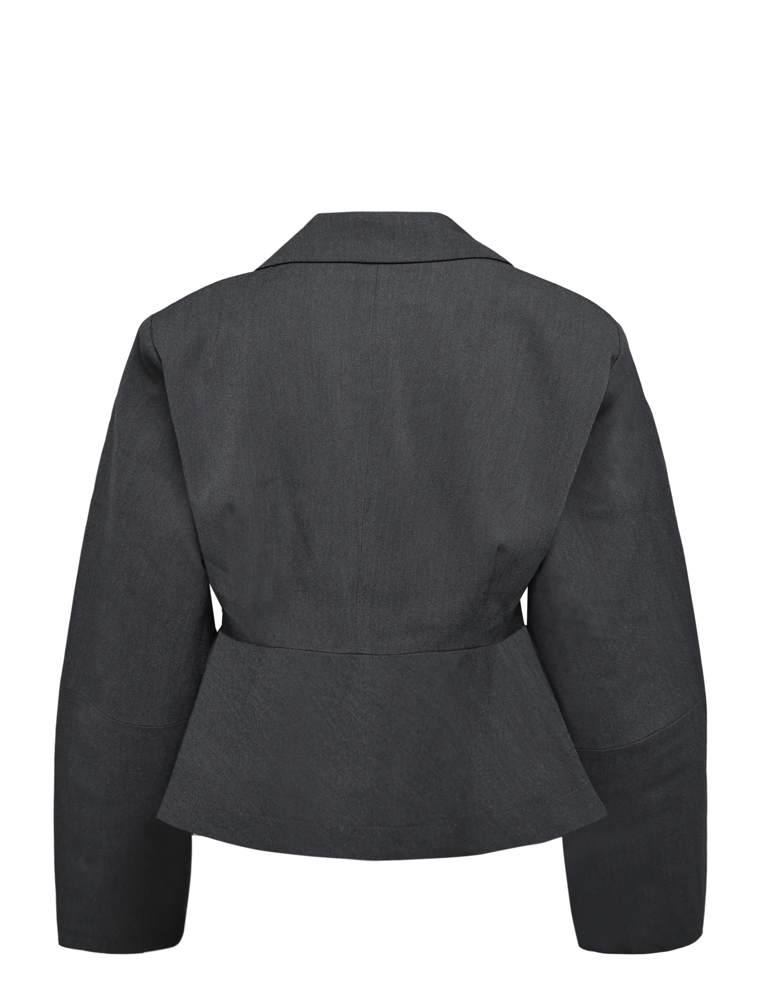 My Essential Wardrobe - MWEvie Shaped Blazer - cropped-blazer - dark grey melange - 1