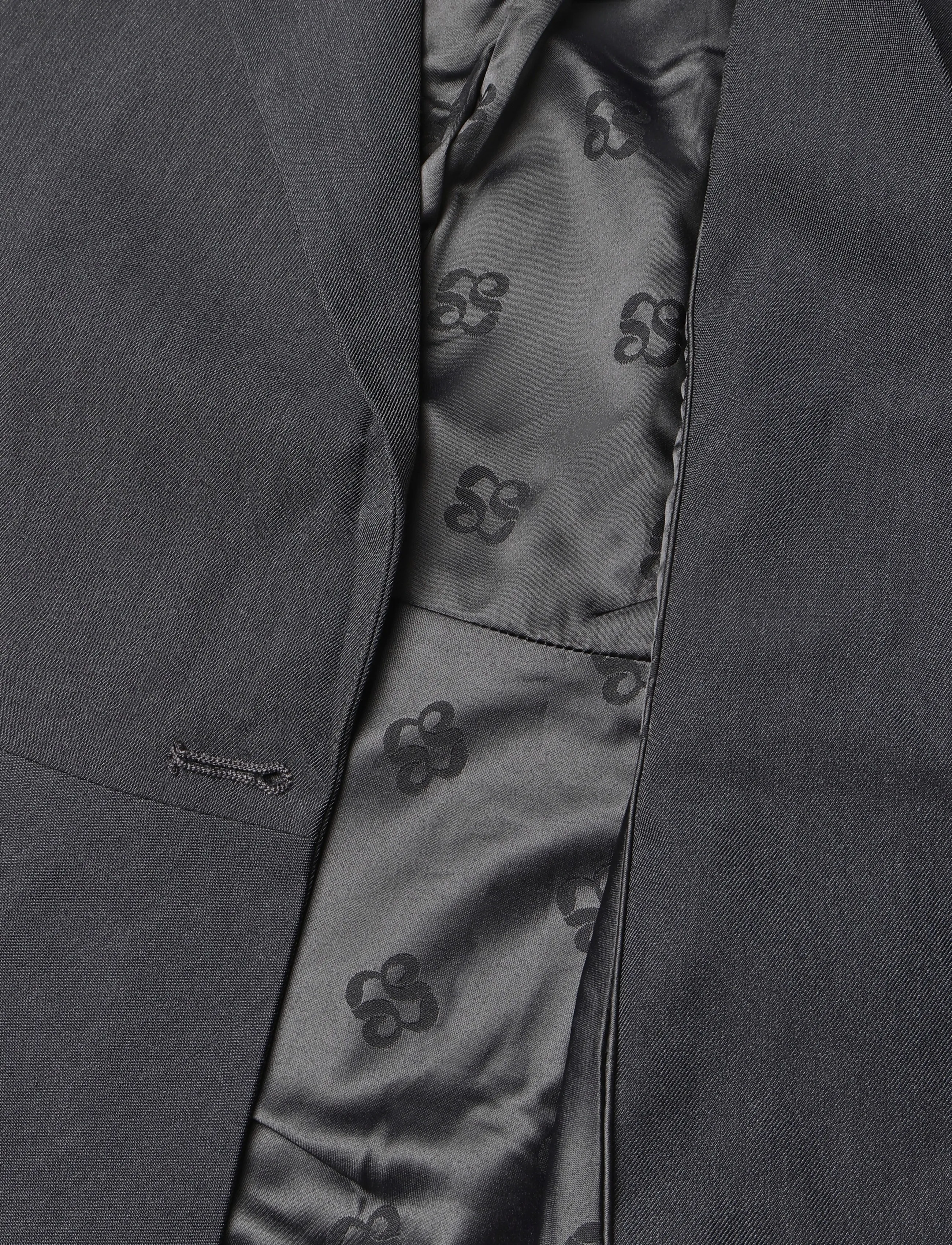 My Essential Wardrobe - MWEvie Shaped Blazer - cropped-blazer - dark grey melange - 3