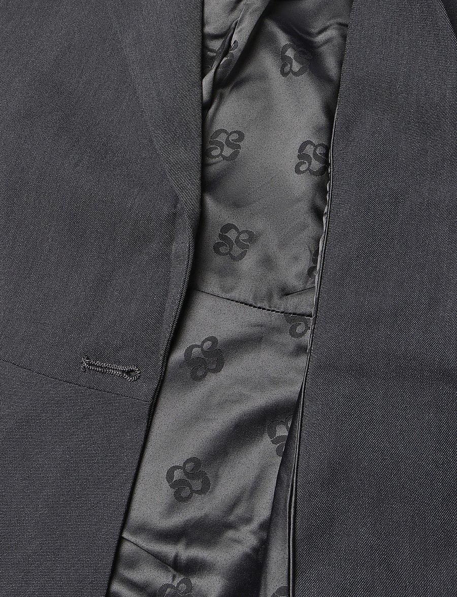 My Essential Wardrobe - MWEvie Shaped Blazer - cropped-blazer - dark grey melange - 3