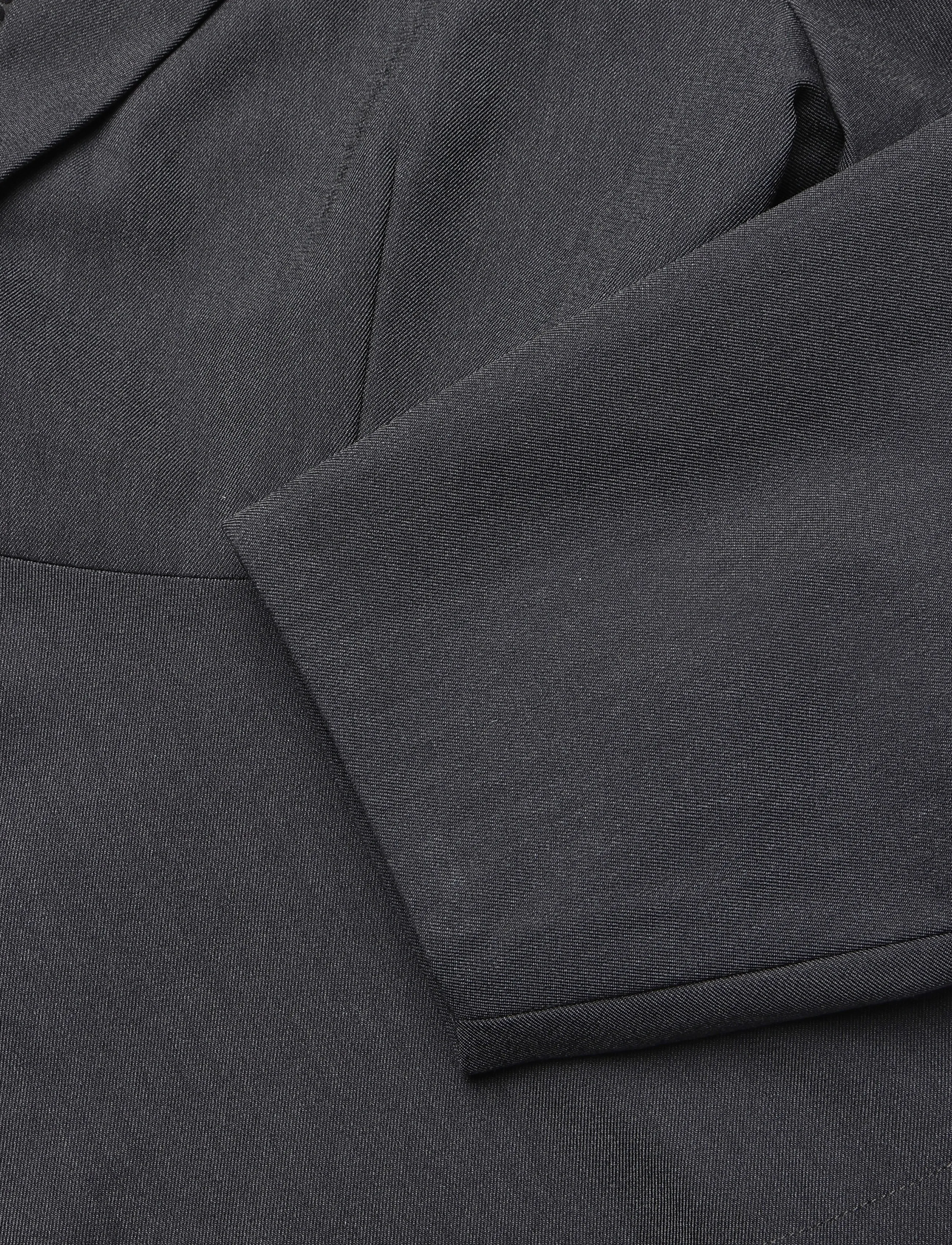 My Essential Wardrobe - MWEvie Shaped Blazer - cropped-blazer - dark grey melange - 4