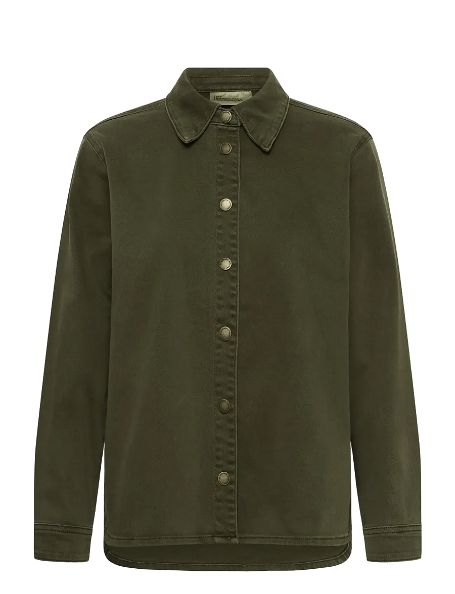 My Essential Wardrobe - MWLinn Sofia 149 Shirt - langærmede skjorter - olive night - 0