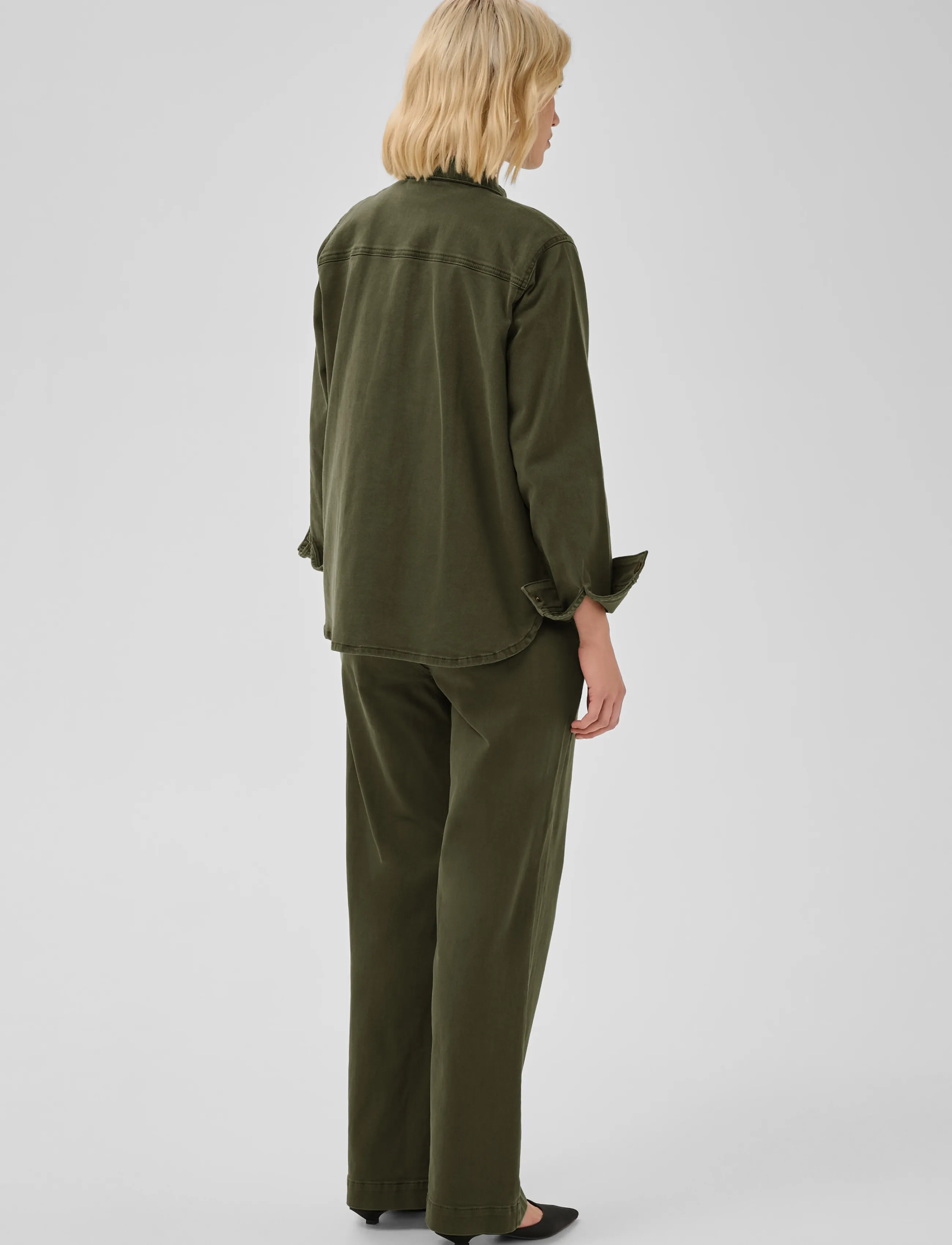 My Essential Wardrobe - MWLinn Sofia 149 Shirt - langærmede skjorter - olive night - 4