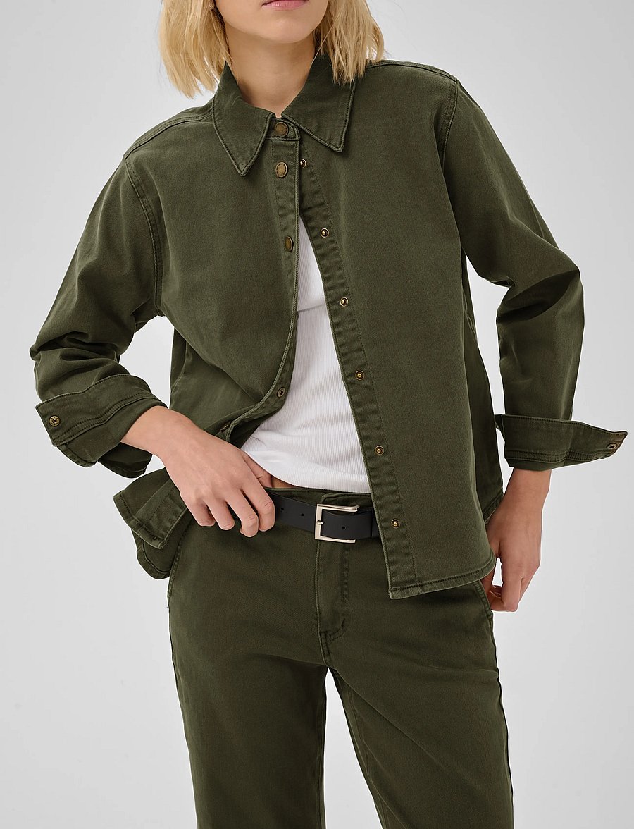My Essential Wardrobe - MWLinn Sofia 149 Shirt - langærmede skjorter - olive night - 5