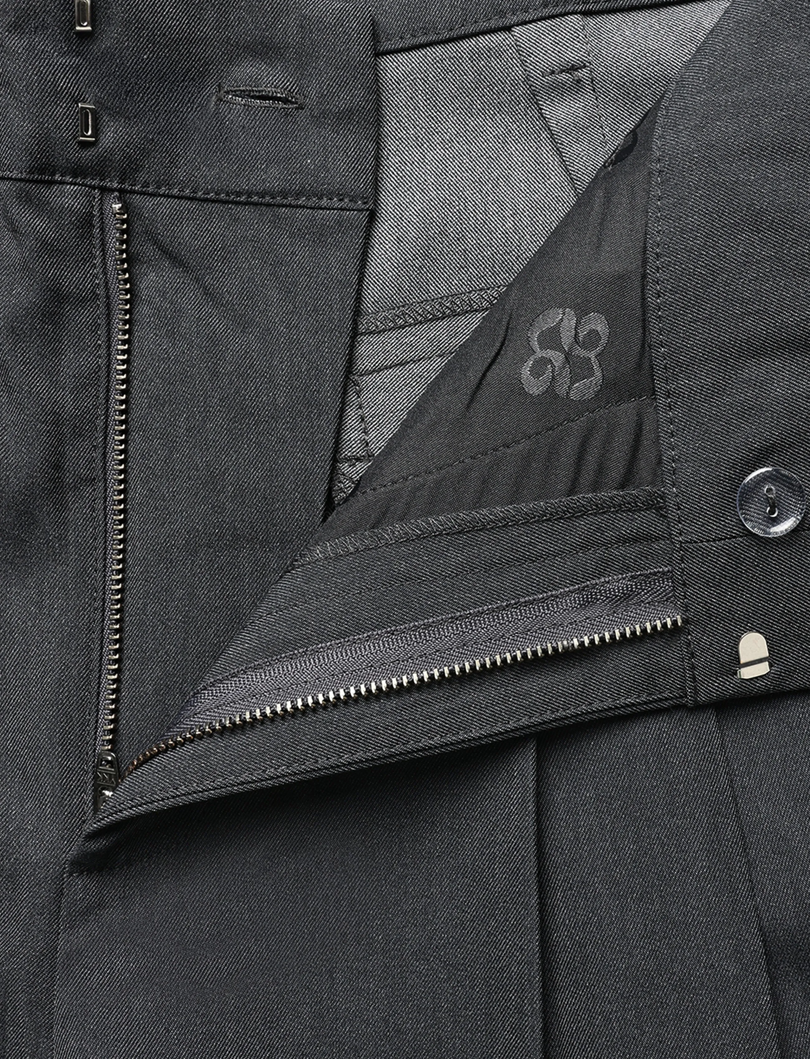 My Essential Wardrobe - MWEvie Barrel Pant - hosen mit geradem bein - dark grey melange - 3