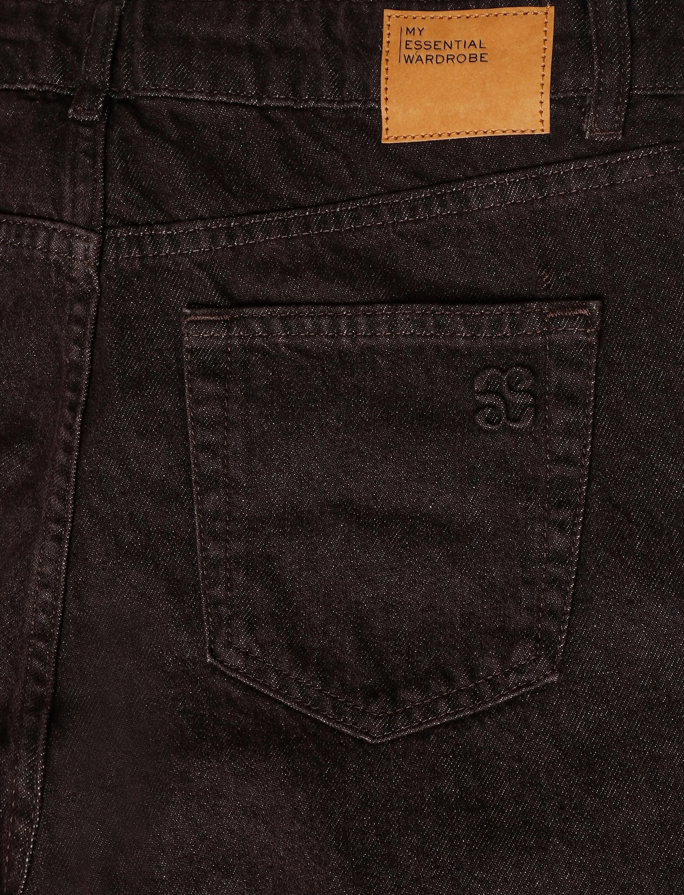 My Essential Wardrobe - Jeans Wide MWAva 188 - hosen mit weitem bein - dark brown wash - 4