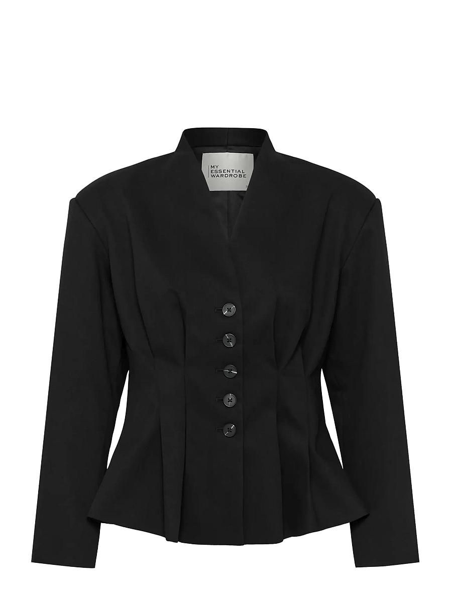 My Essential Wardrobe - MWEvelina Shaped Blazer - korte blazere - black - 0