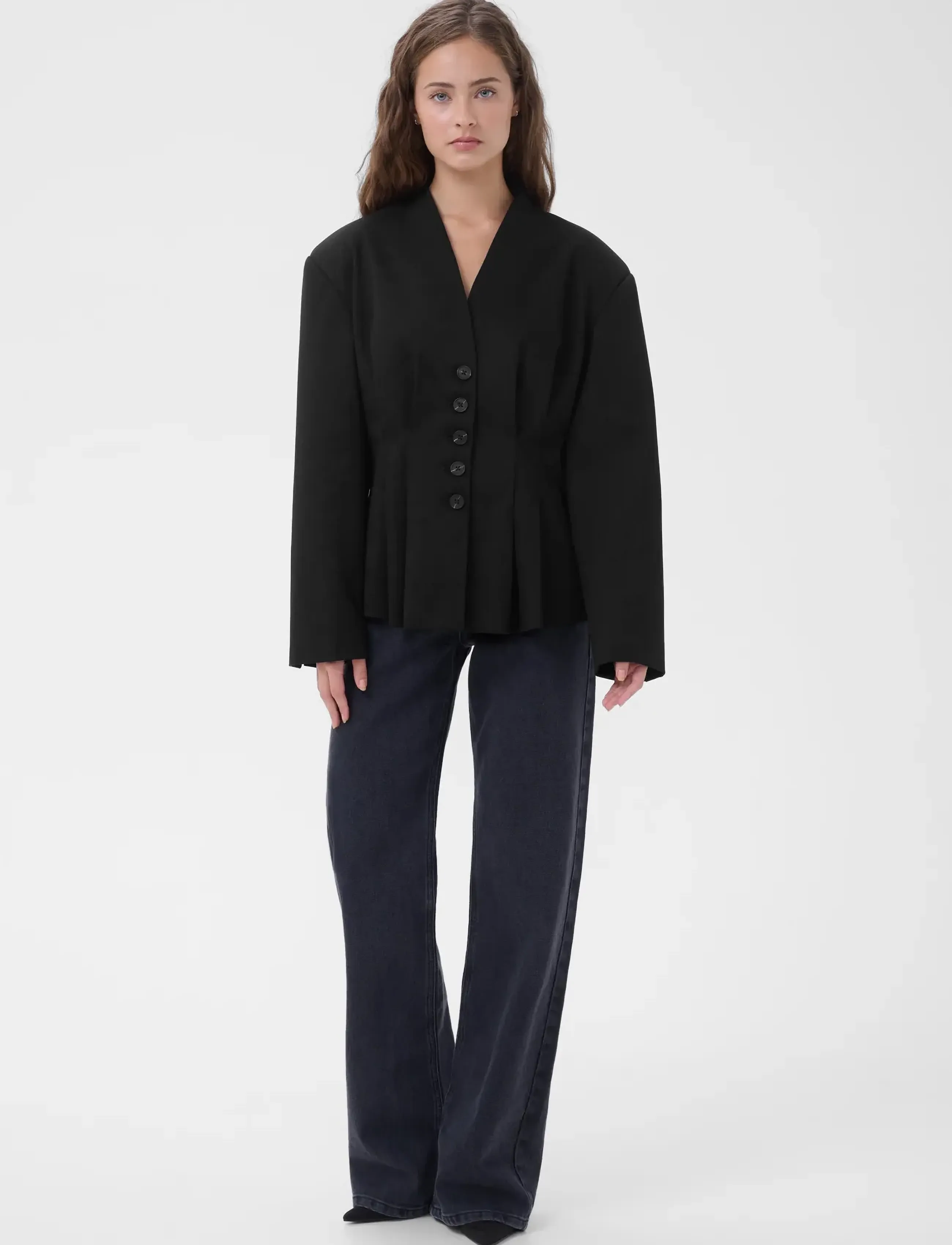 My Essential Wardrobe - MWEvelina Shaped Blazer - korte blazere - black - 3