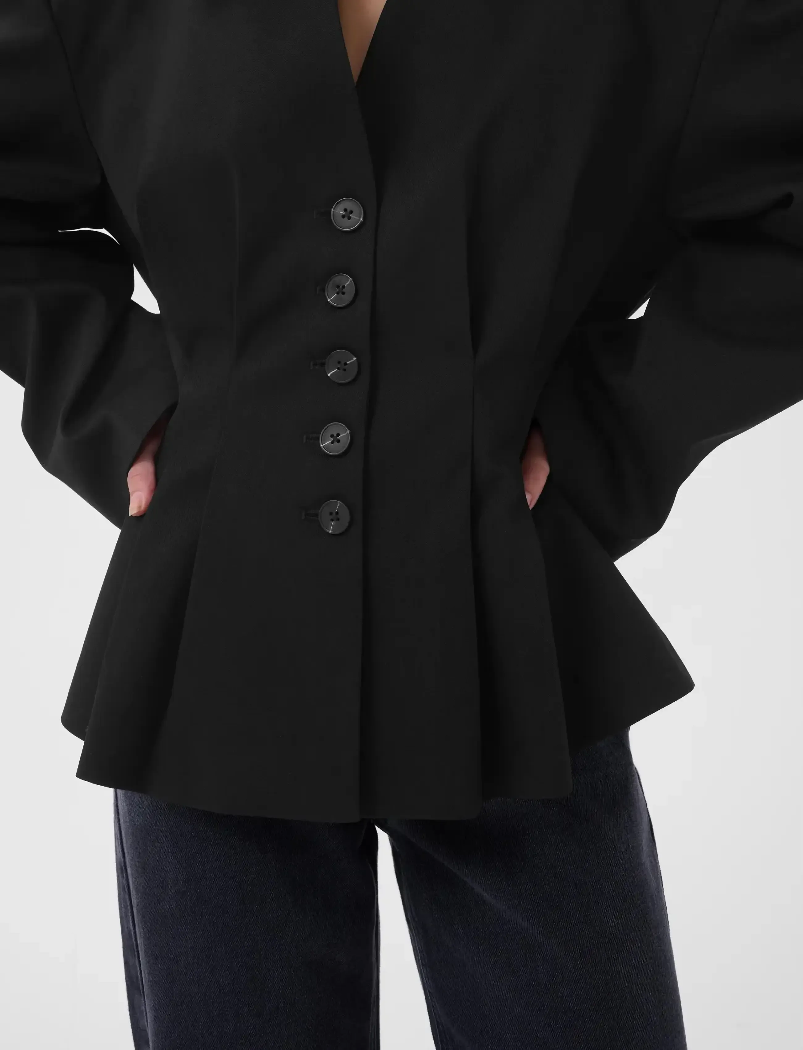 My Essential Wardrobe - MWEvelina Shaped Blazer - korte blazere - black - 5