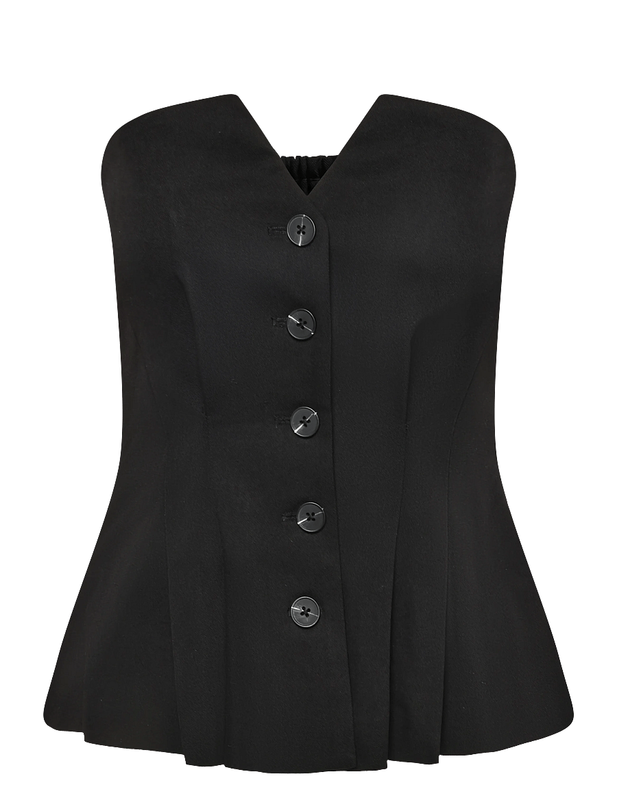 My Essential Wardrobe - MWEvelina Shaped Top - Ärmellose blusen - black - 0