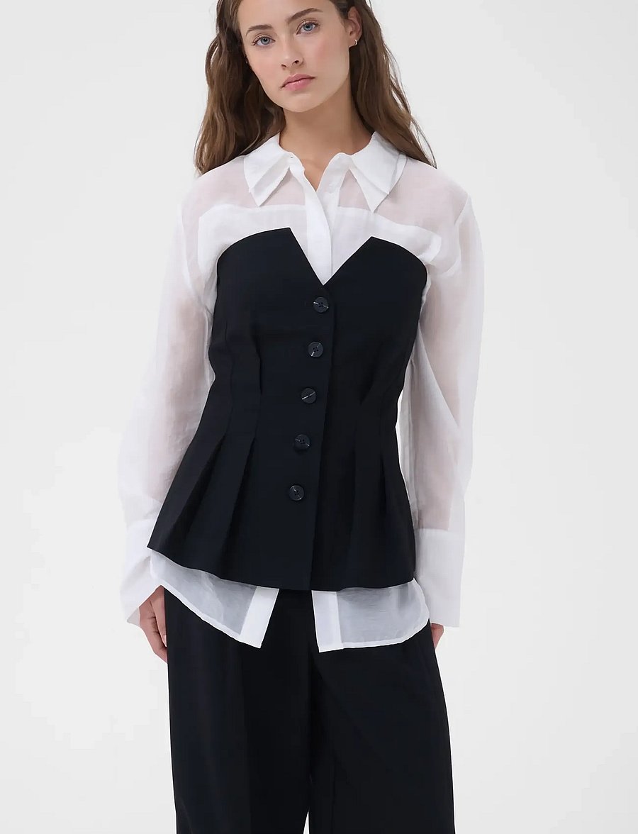 My Essential Wardrobe - MWEvelina Shaped Top - Ärmellose blusen - black - 2