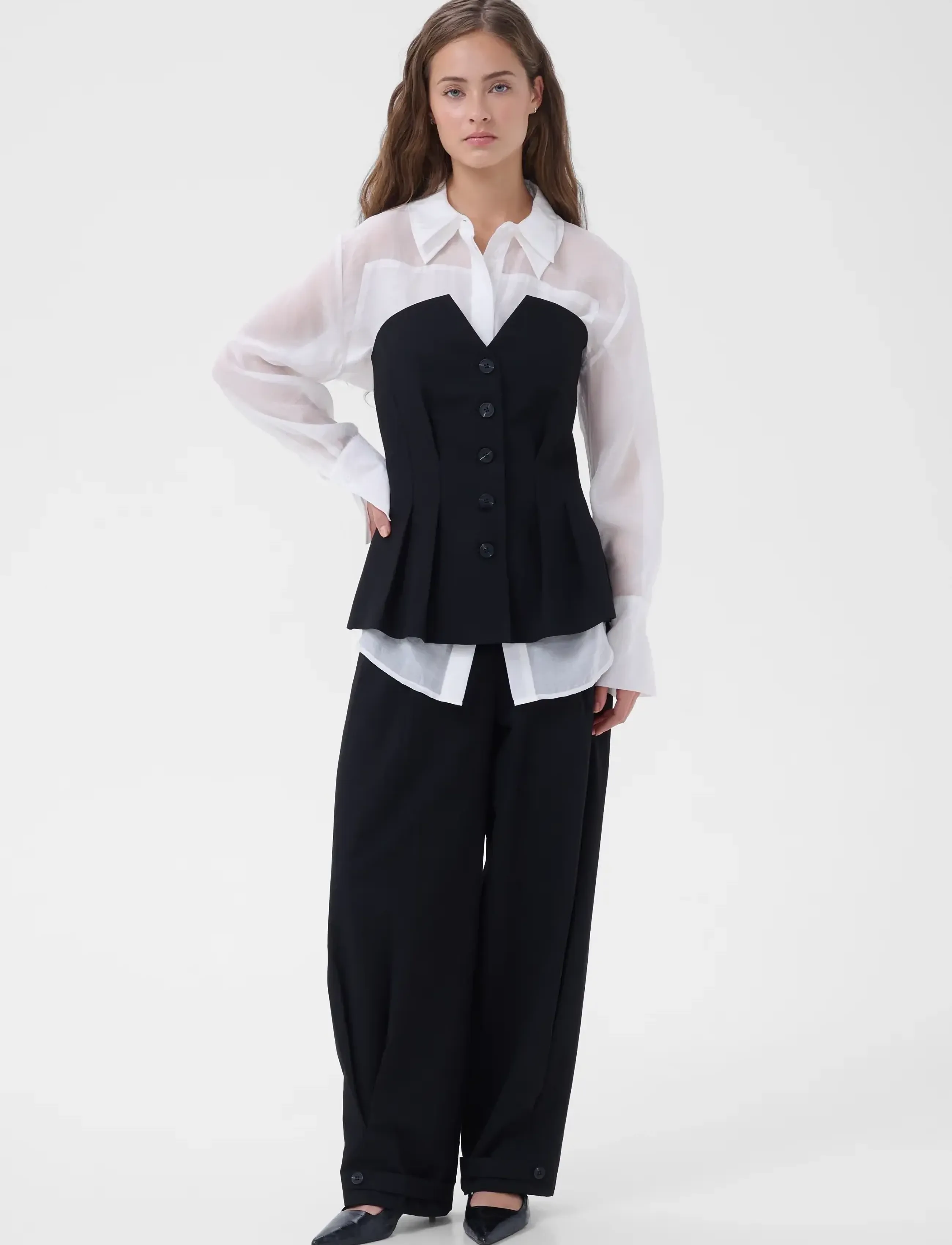 My Essential Wardrobe - MWEvelina Shaped Top - black - 3