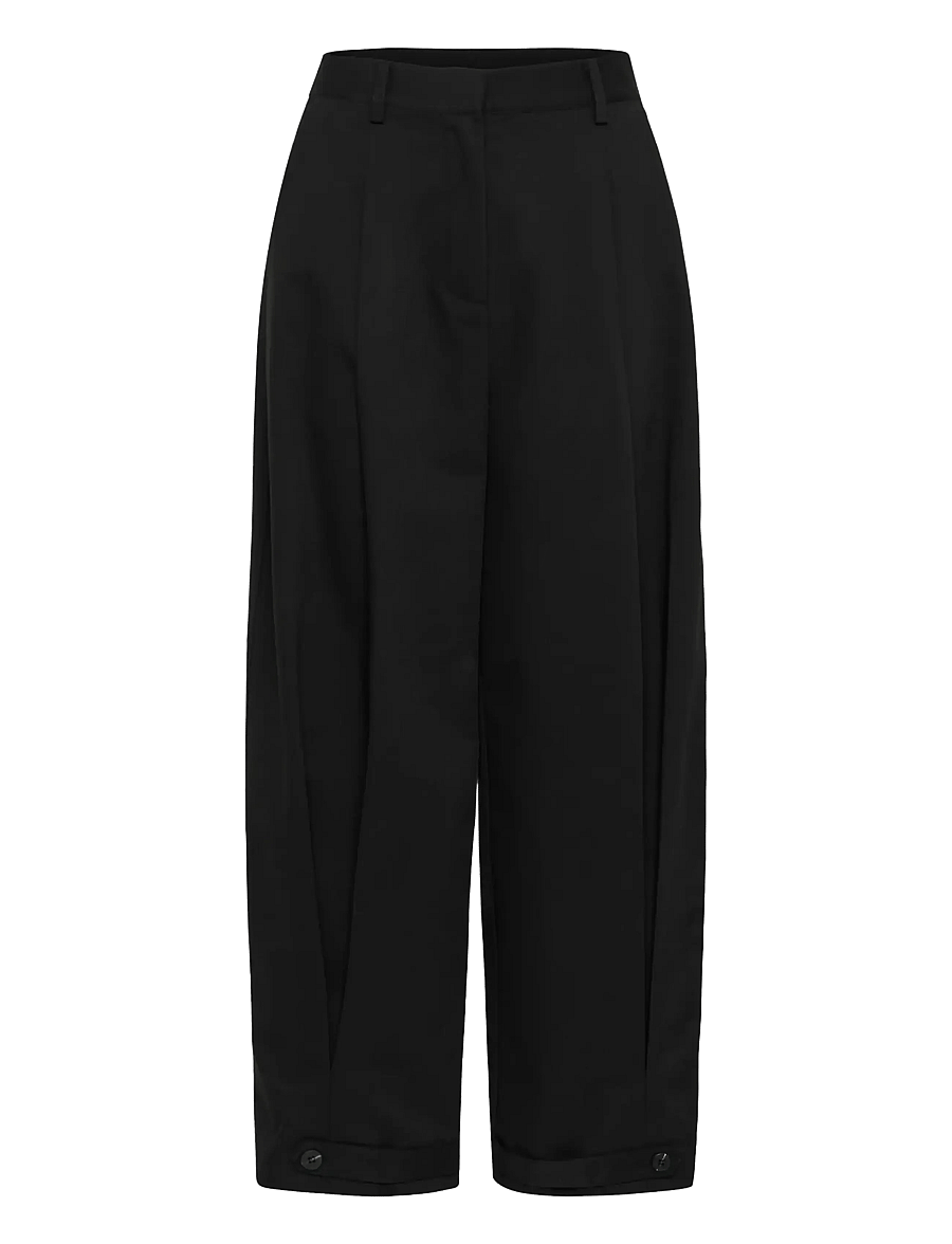 My Essential Wardrobe - MWEvelina Barrel Pants - barrel-püksid - black - 0
