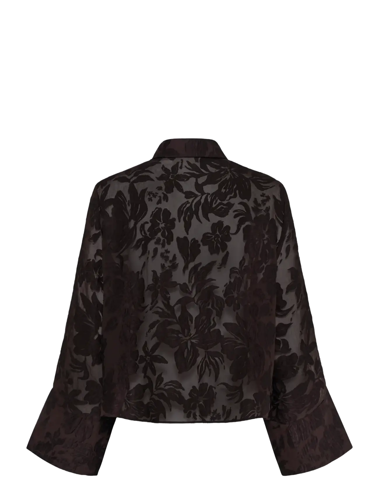 My Essential Wardrobe - MWEnya Boxy Shirt - chocolate plum burn out - 1