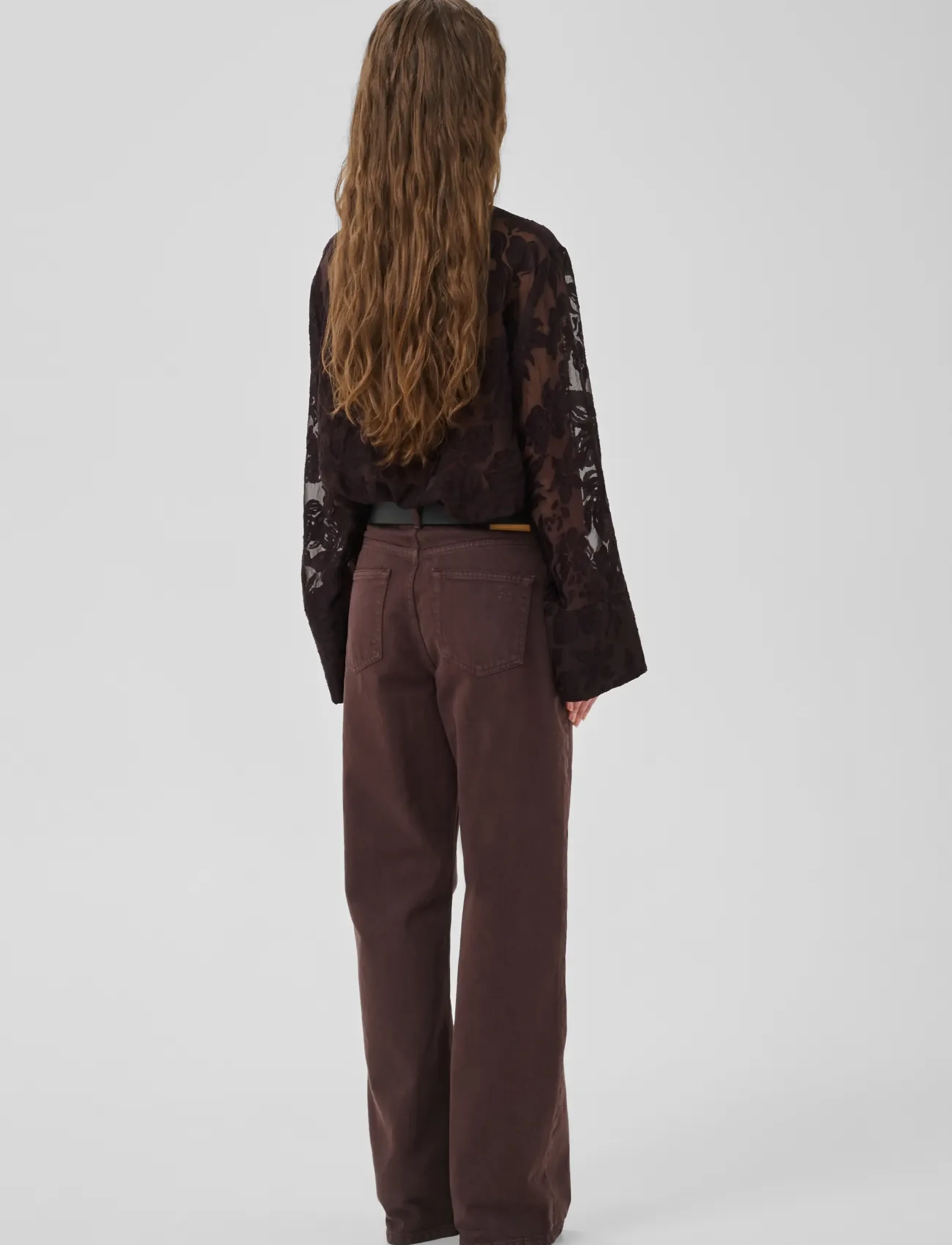 My Essential Wardrobe - MWEnya Boxy Shirt - chocolate plum burn out - 4