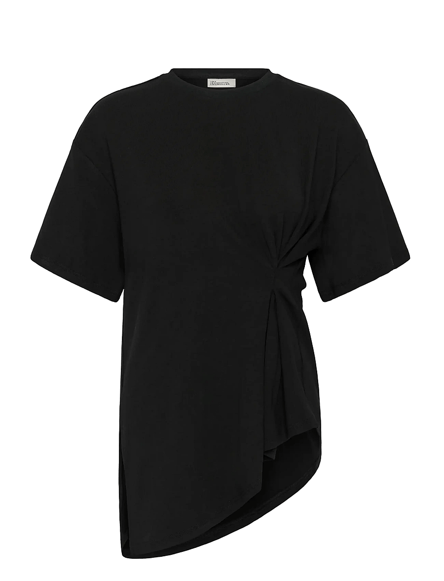 My Essential Wardrobe - MWNupti Drape Tee - t-särgid - black - 0