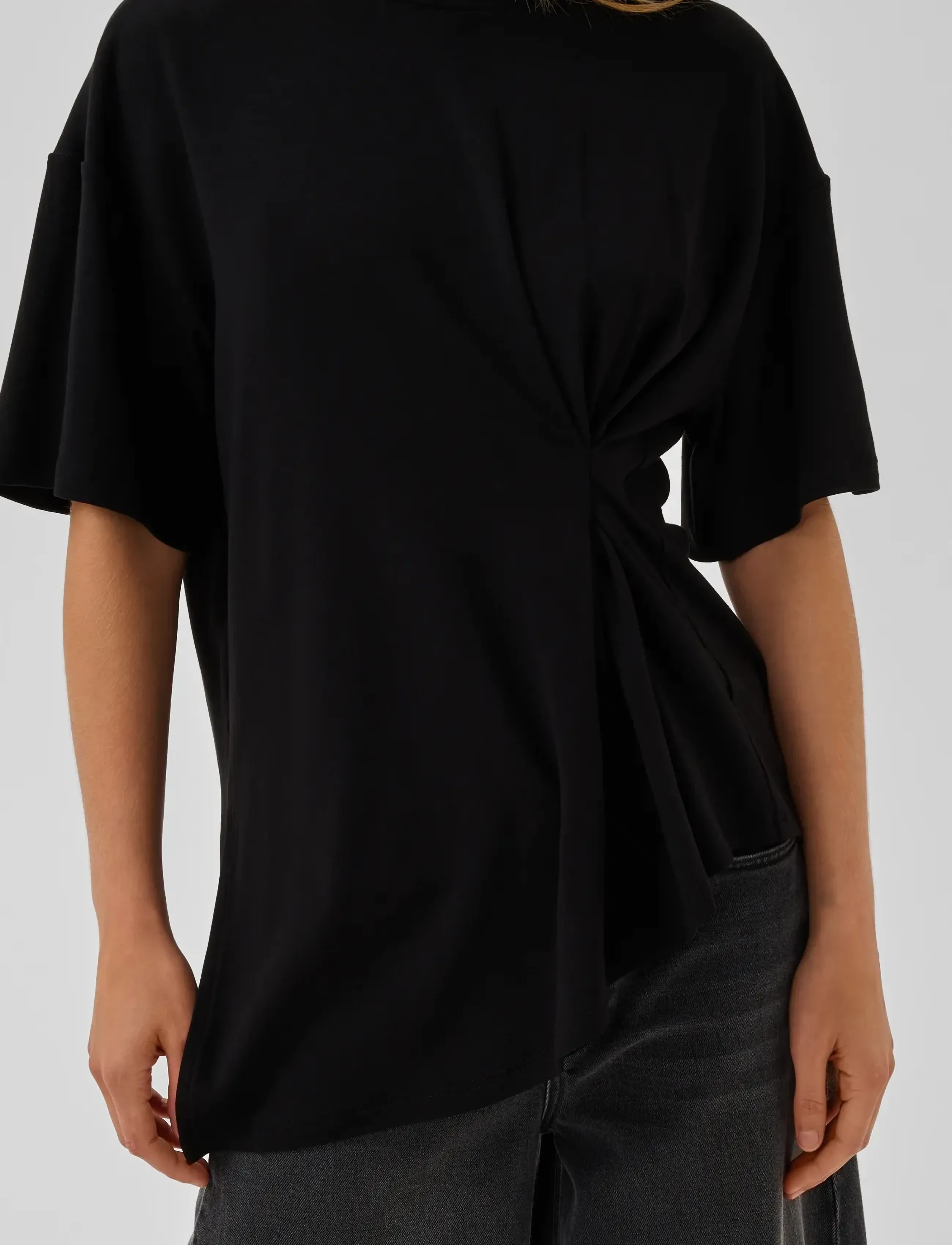 My Essential Wardrobe - MWNupti Drape Tee - black - 5