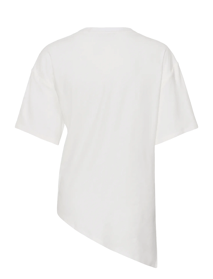 My Essential Wardrobe - MWNupti Drape Tee - t-särgid - snow white - 1