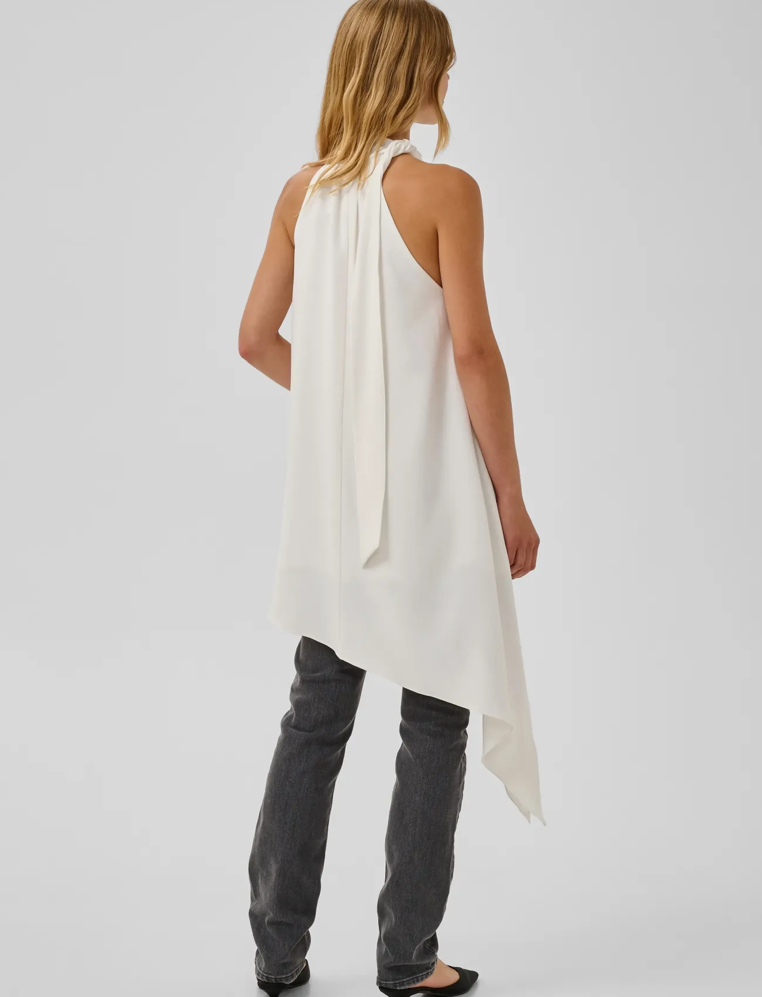 My Essential Wardrobe - MWMille Asymmetric Dress - snow white - 4