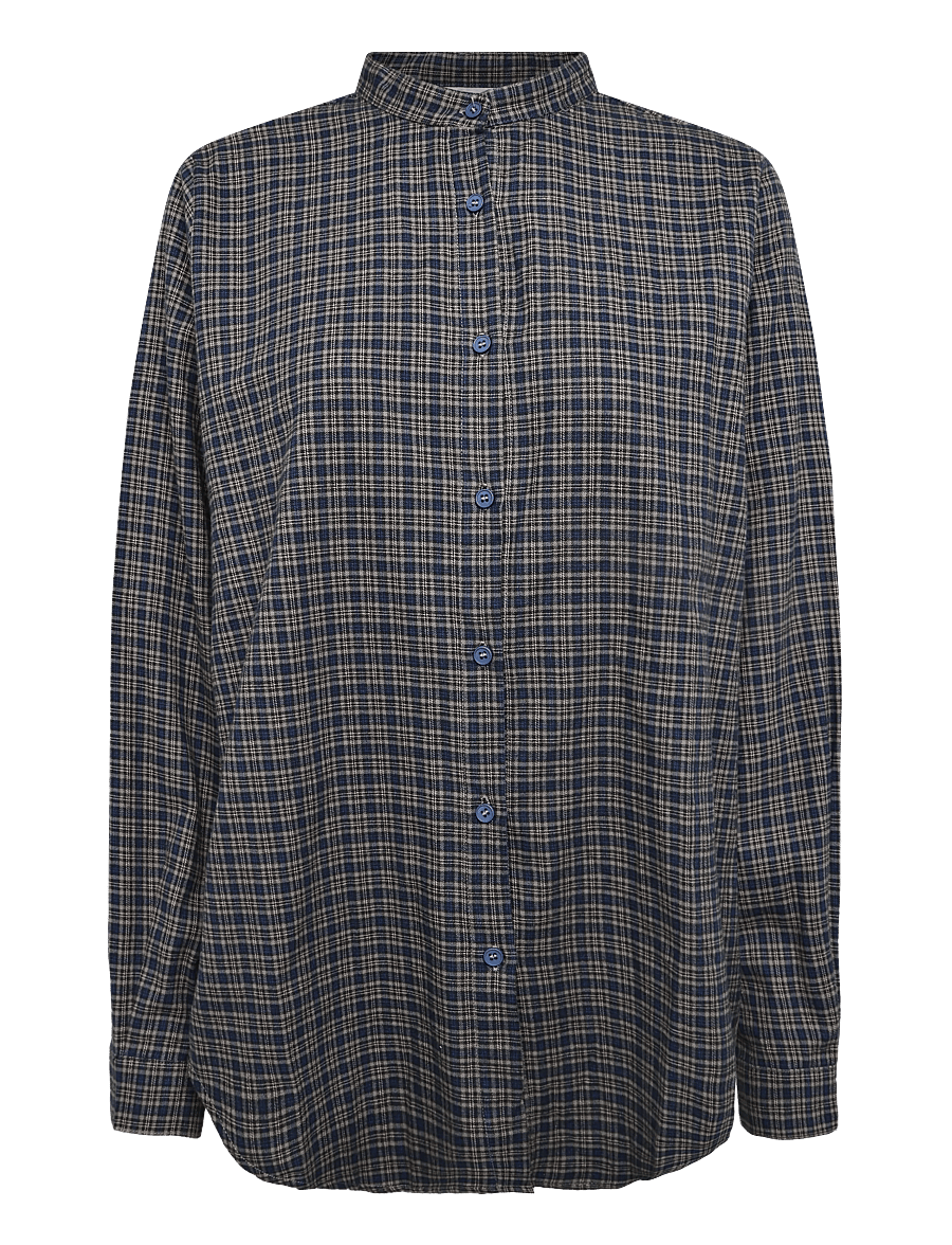 My Essential Wardrobe - MWLennie Shirt - langärmlige hemden - dark sapphire blue check - 0