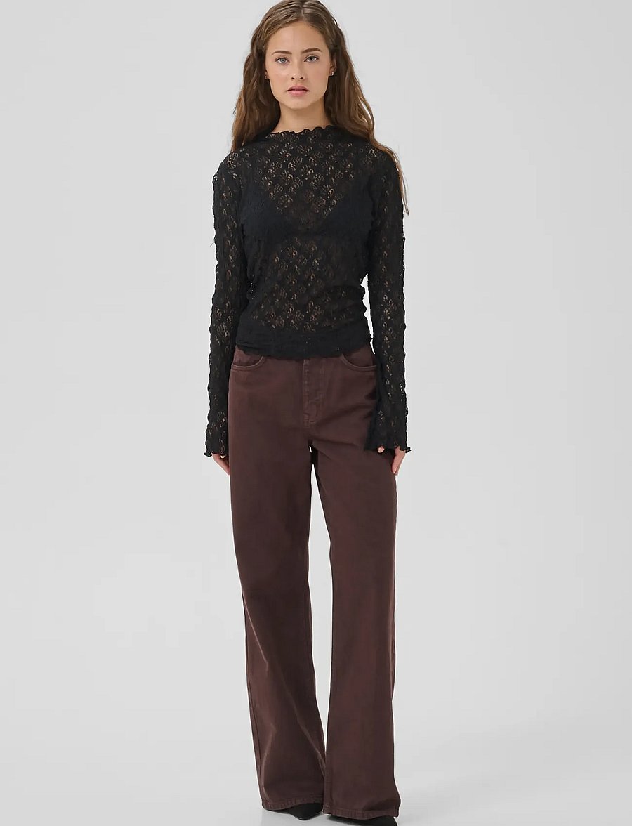 My Essential Wardrobe - MWEtta Turtleneck Blouse - långärmade blusar - black - 3
