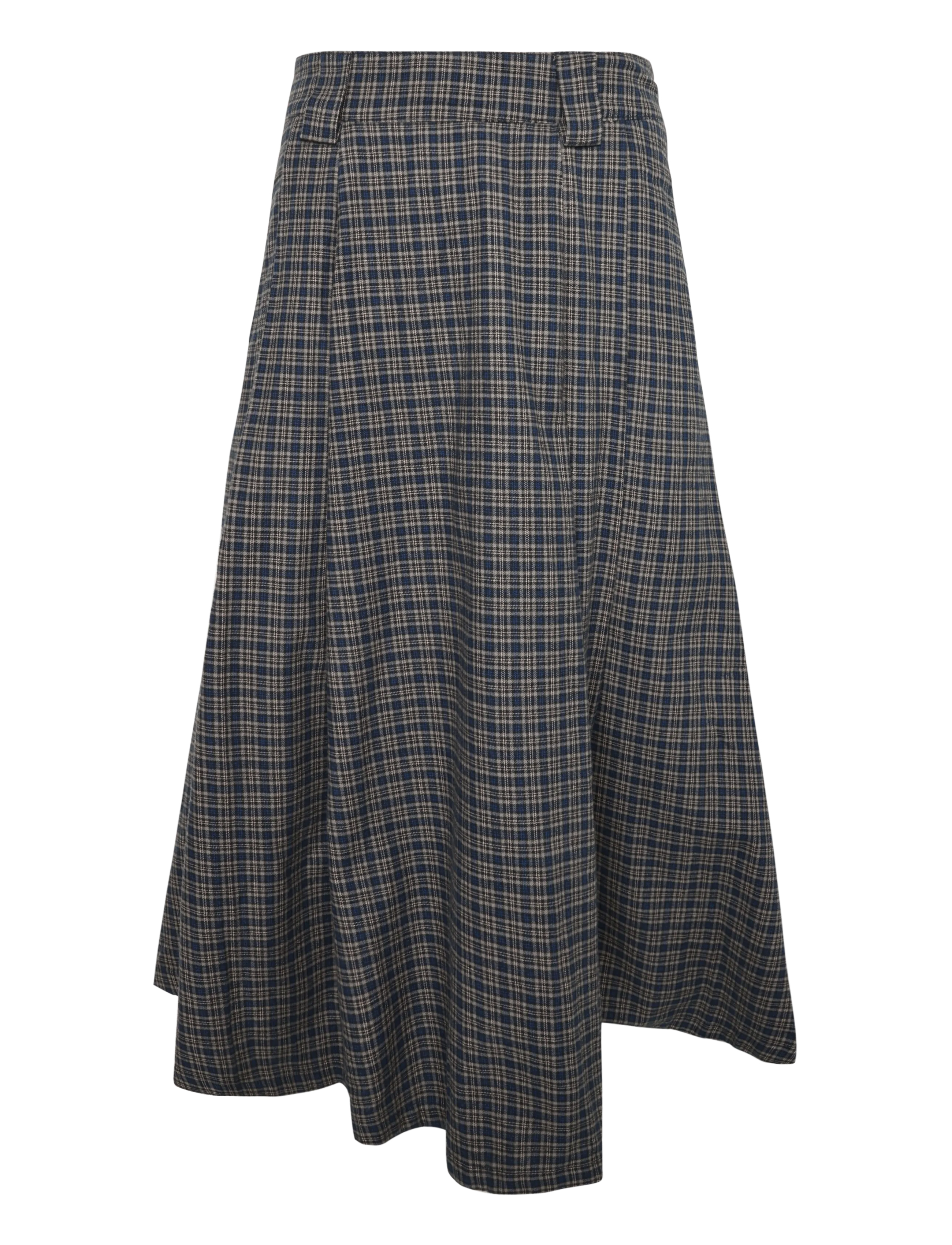 My Essential Wardrobe - MWLennie Check Skirt - dark sapphire blue check - 1