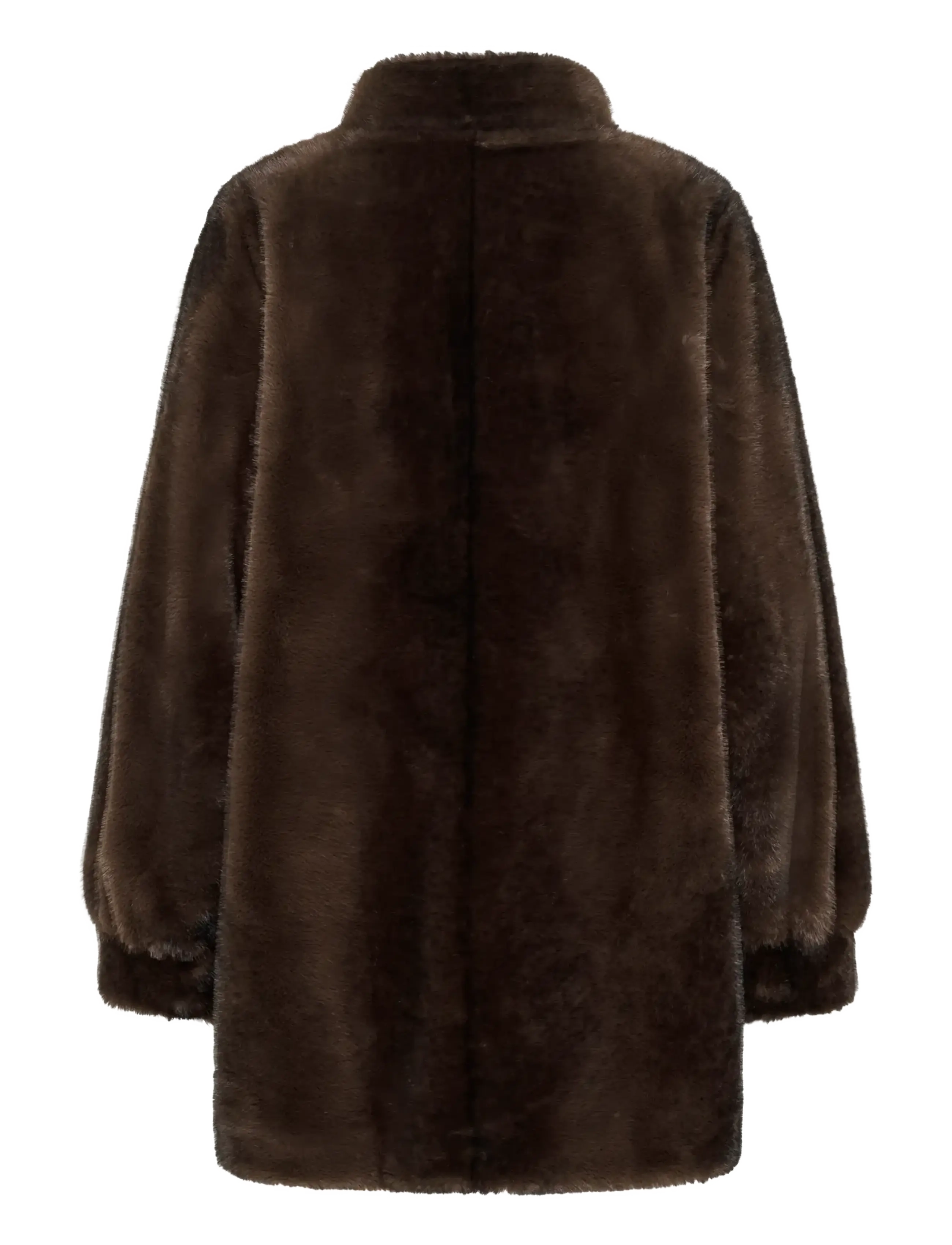 My Essential Wardrobe - MWEaston Long Fur Jacket - faux fur jakker - espresso - 1