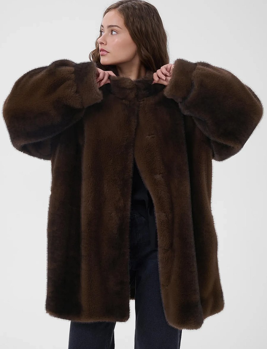My Essential Wardrobe - MWEaston Long Fur Jacket - faux fur jakker - espresso - 2