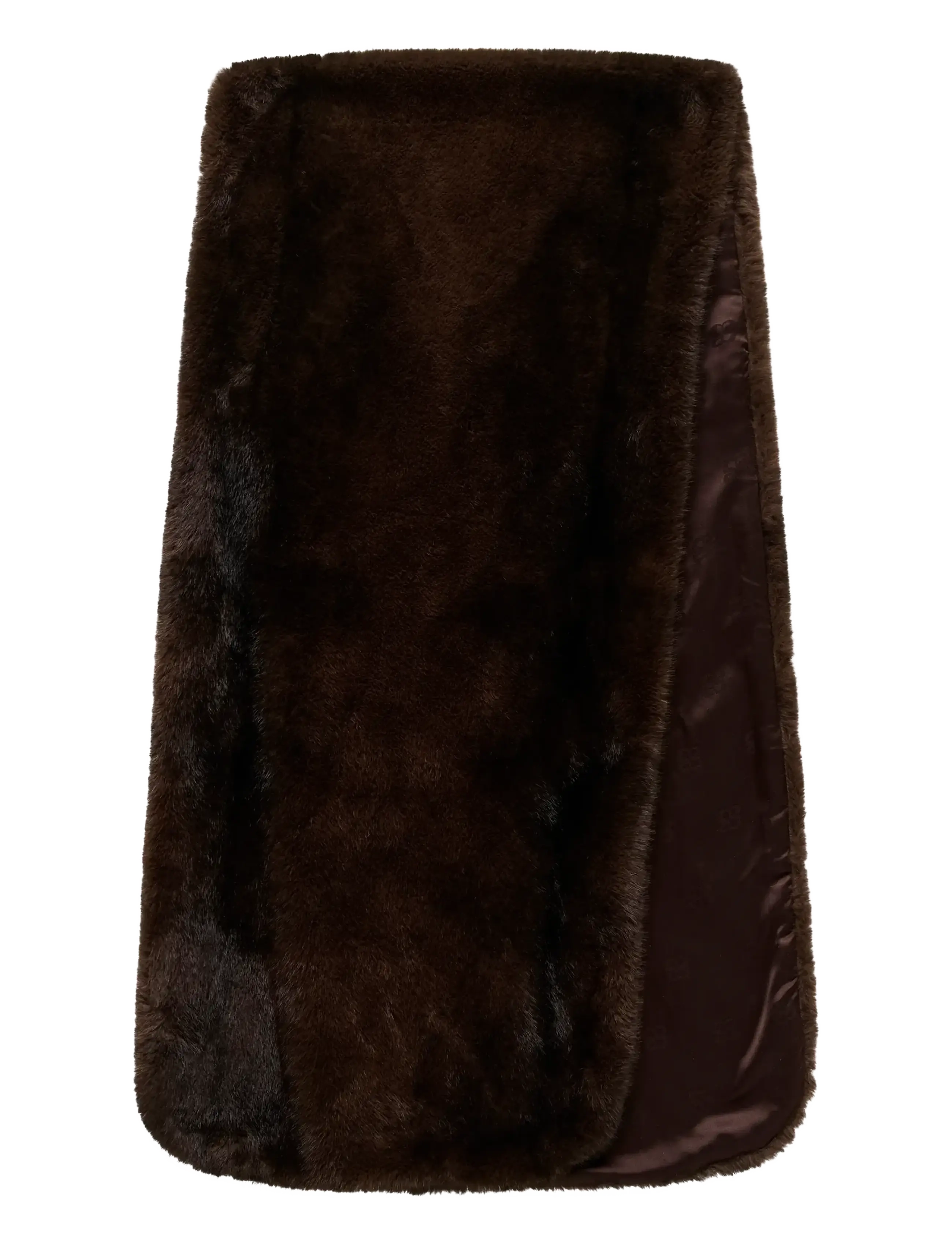 My Essential Wardrobe - MWEaston Fur Scarf - ponchos & capes - espresso - 1