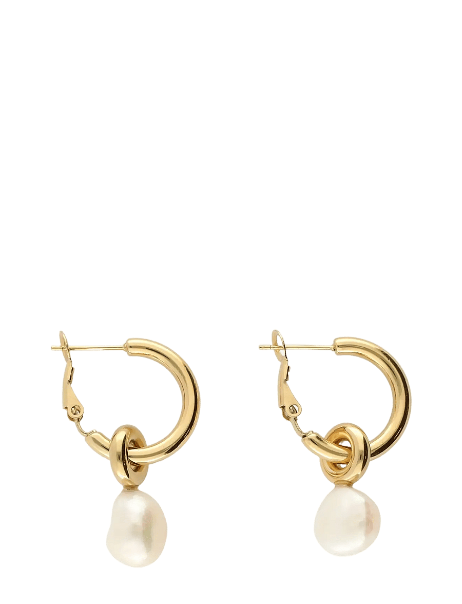 My Jewellery - Earrings with pearl - pärlitega kõrvarõngad - gold - 1