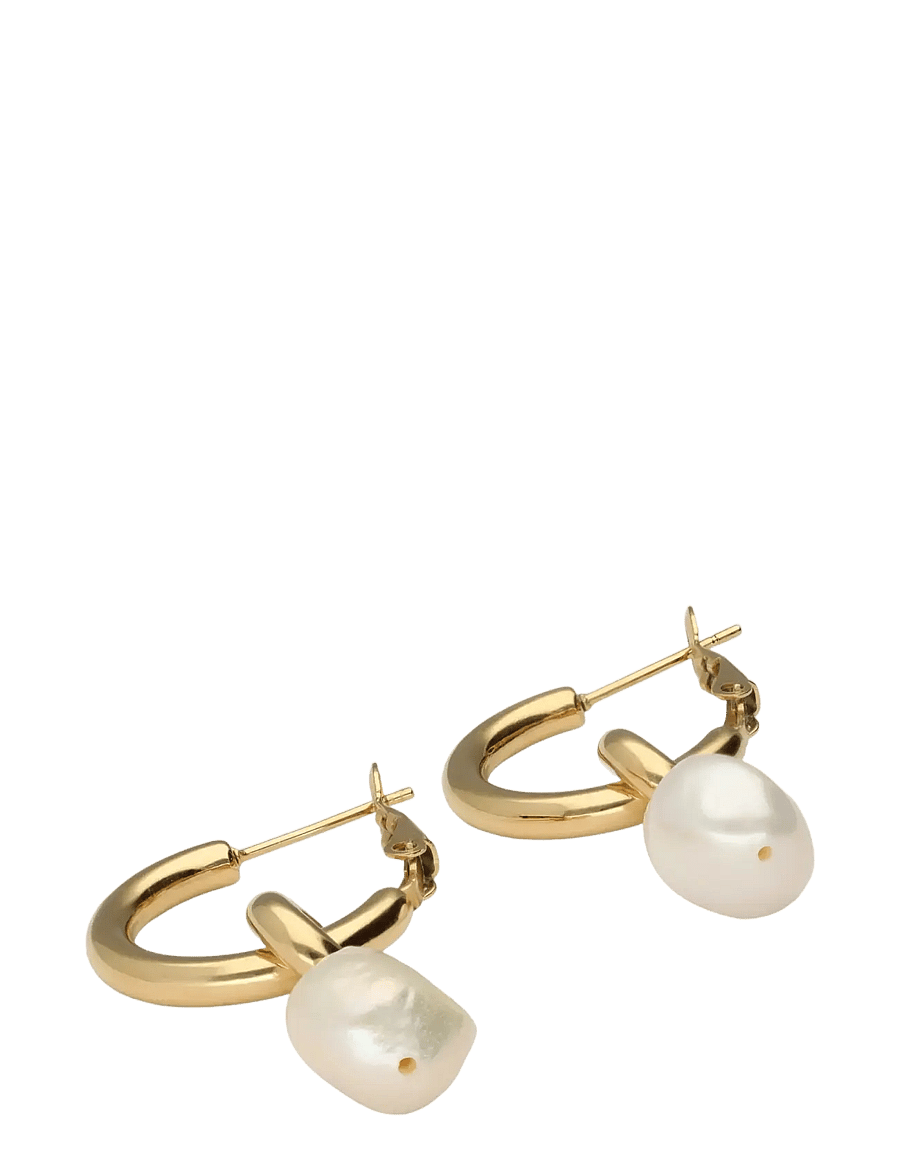 My Jewellery - Earrings with pearl - pärlitega kõrvarõngad - gold - 2