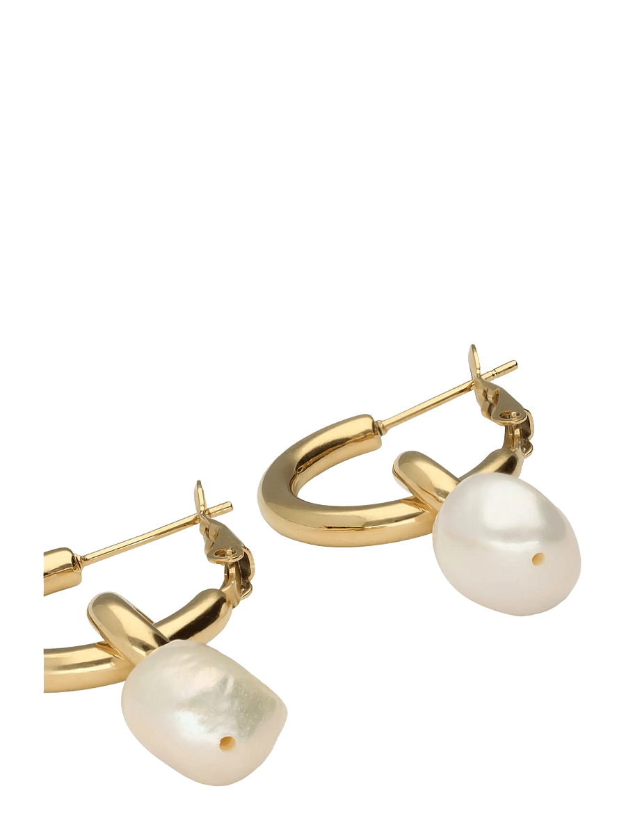 My Jewellery - Earrings with pearl - pärlitega kõrvarõngad - gold - 3