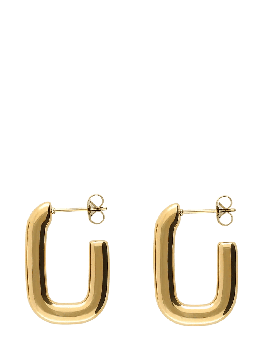 My Jewellery - Earrings rectangular - hoops - gold - 0