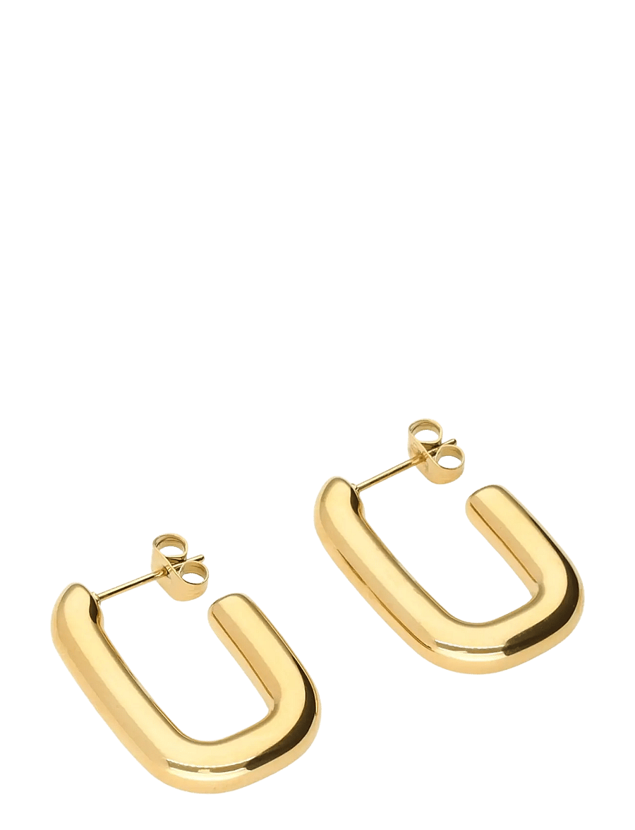 My Jewellery - Earrings rectangular - hoops - gold - 1