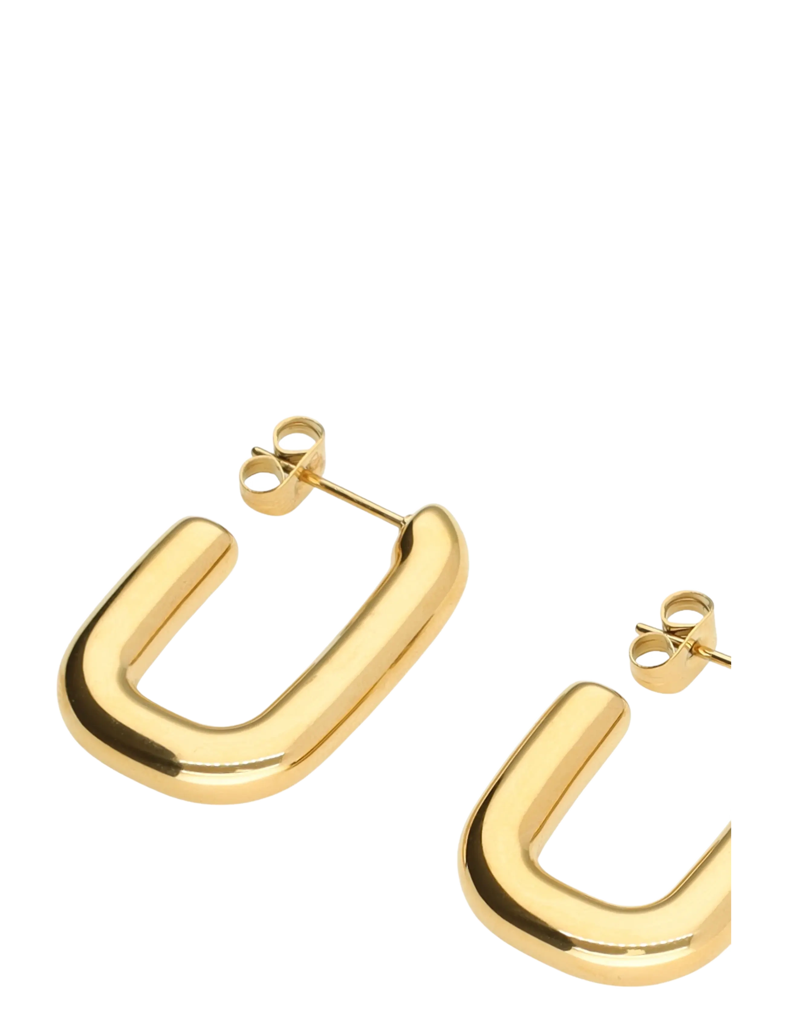 My Jewellery - Earrings rectangular - hoops - gold - 2