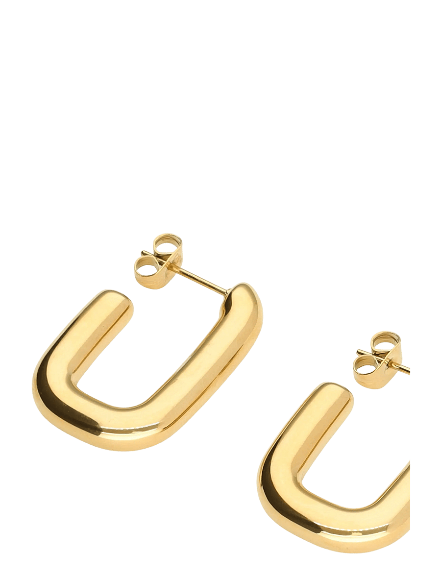 My Jewellery - Earrings rectangular - hoops - gold - 2