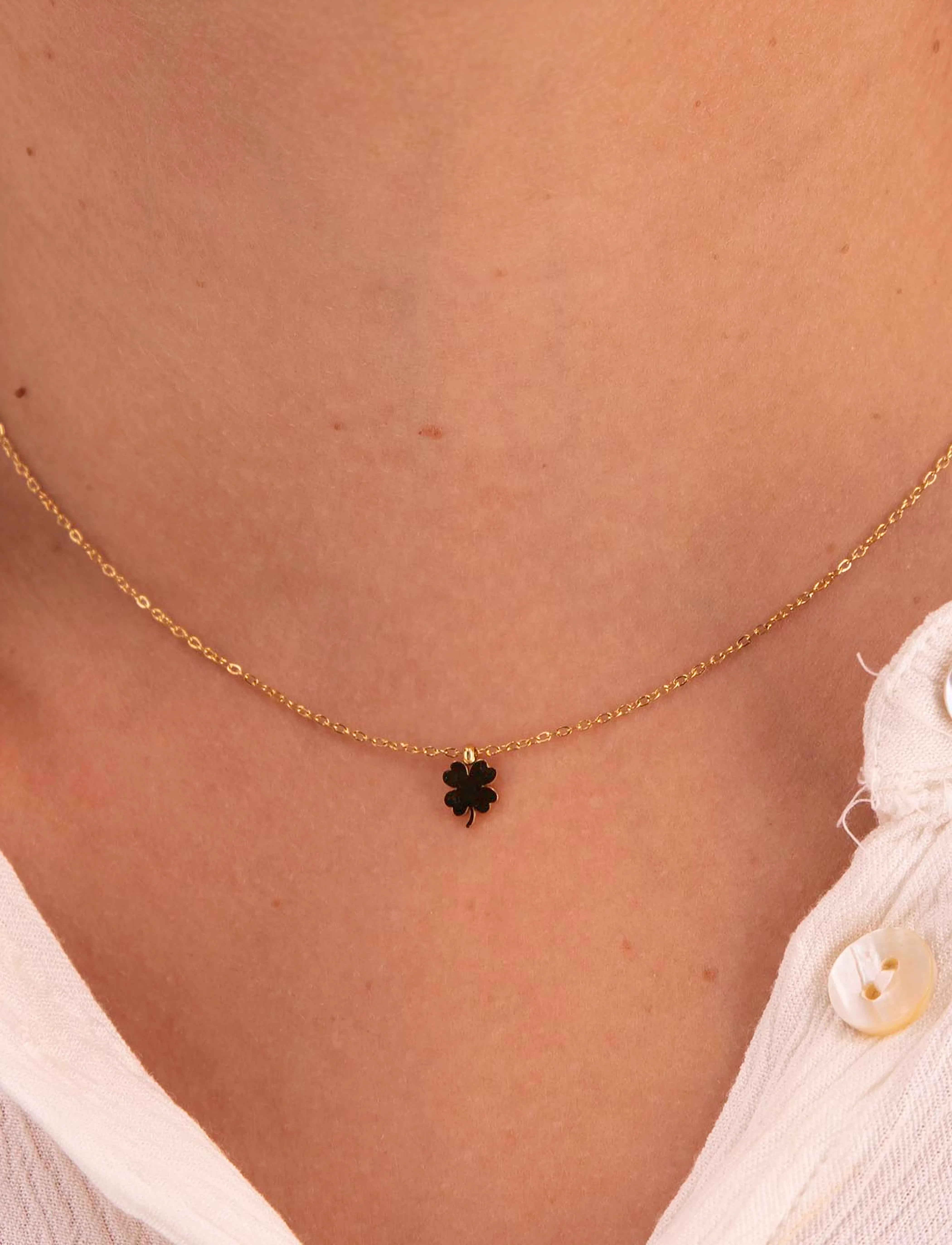 My Jewellery - Necklace clover - halskæder med vedhæng - gold - 0
