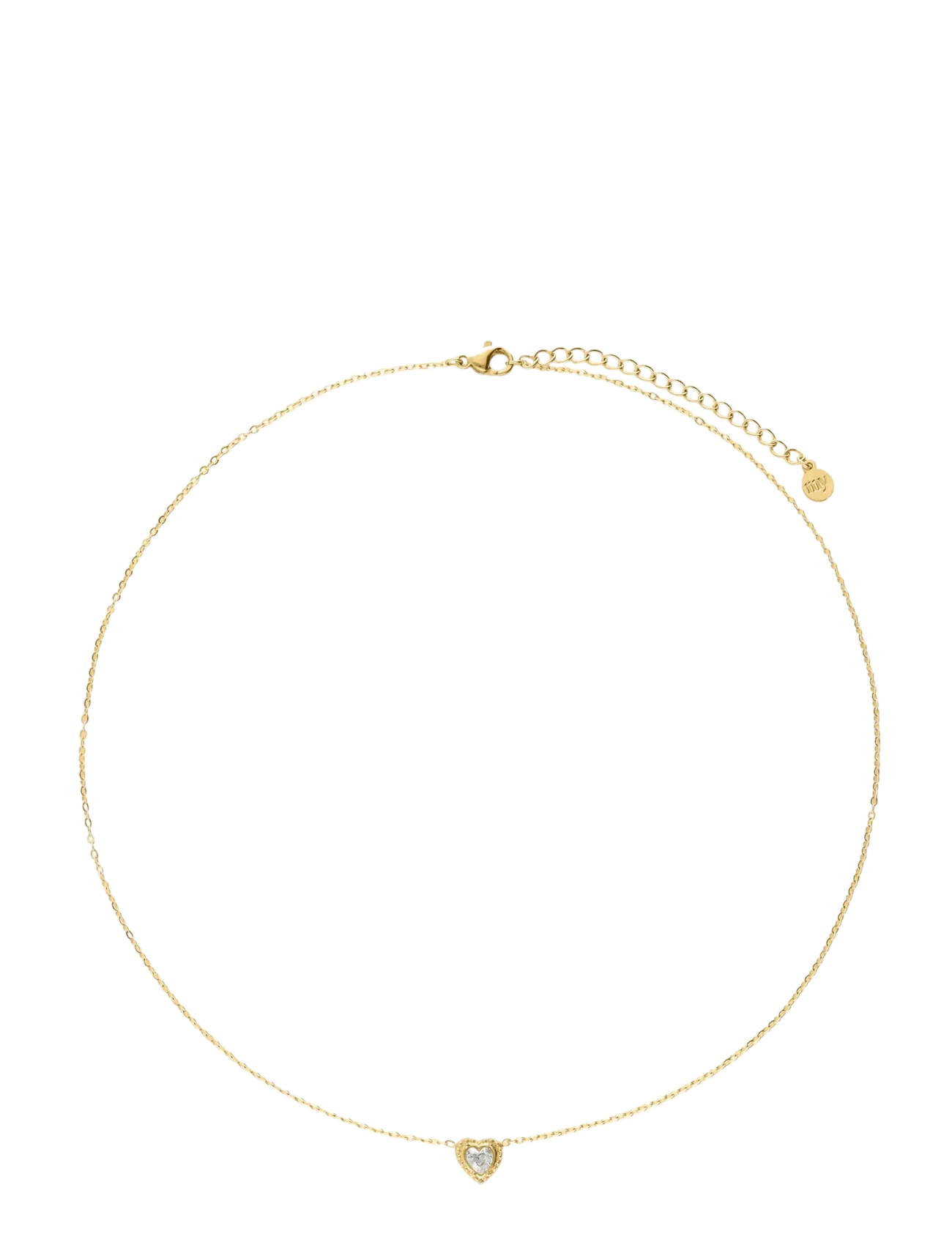 My Jewellery Necklace Heart Rhinestones, One Size, Necklaces, Gold - Dainty Frauen