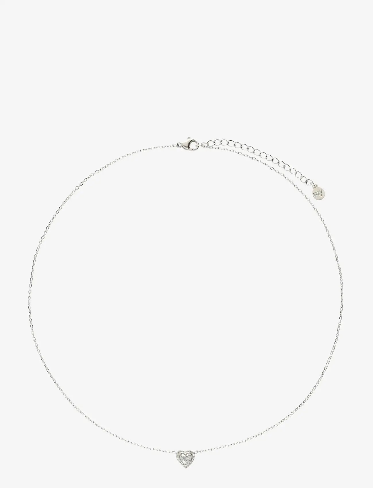 My Jewellery - Necklace heart rhinestones - ketten mit anhänger - silver - 0