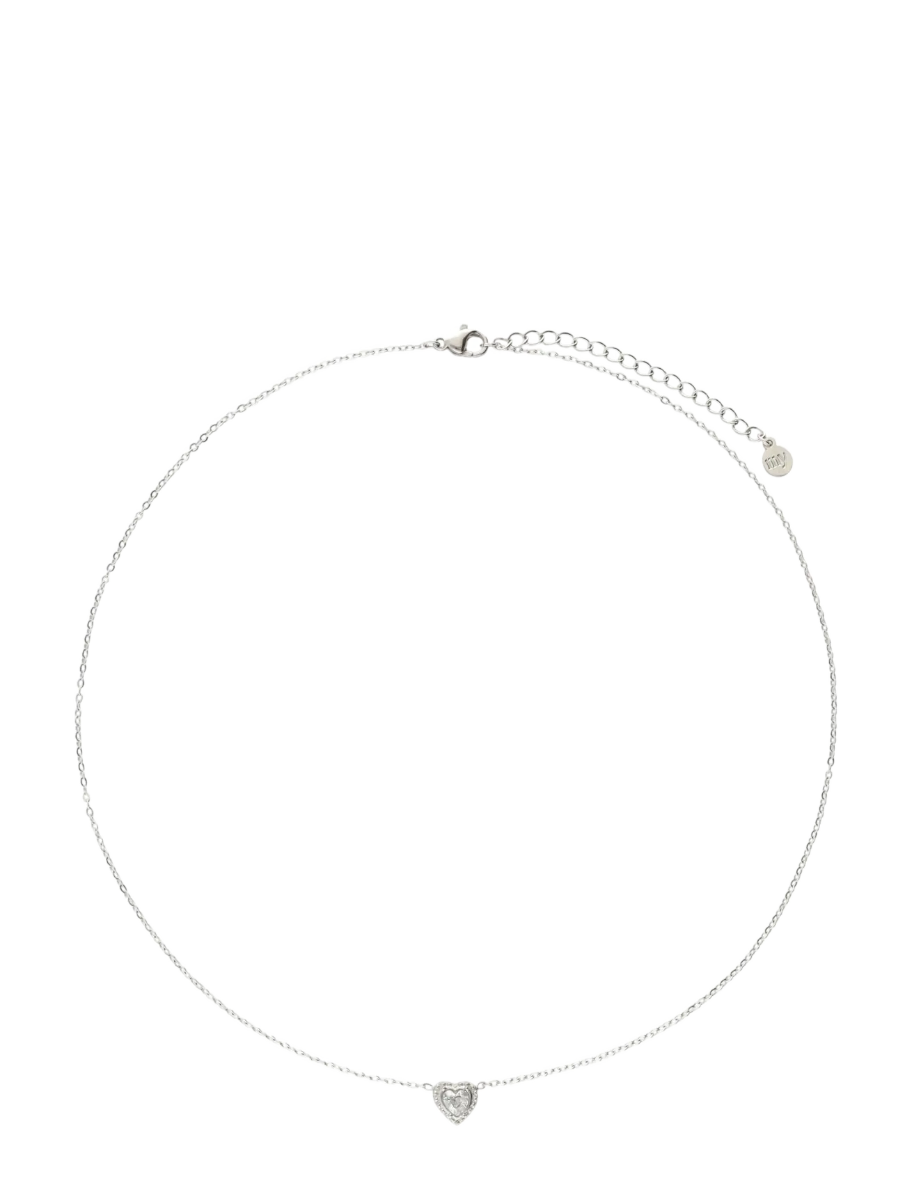 My Jewellery Necklace heart rhinestones - Festtøj - SILVER / silver