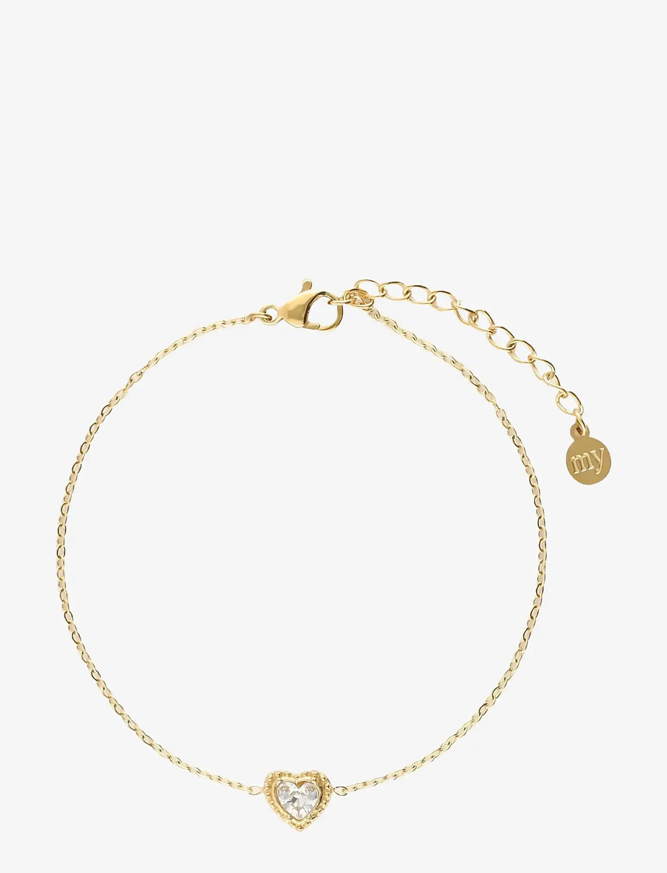 My Jewellery - Armbandje strass hartje - gold - 1