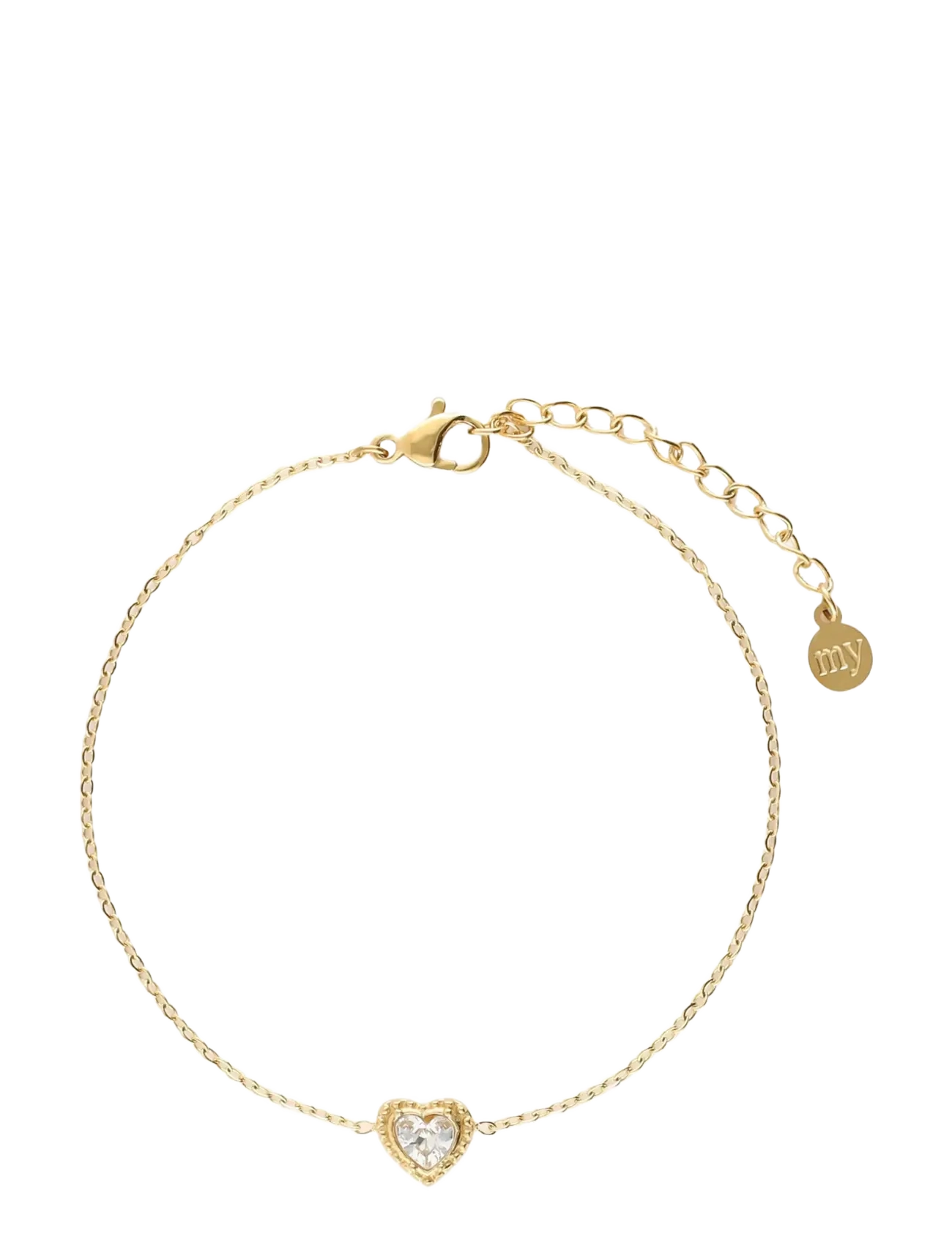 My Jewellery Armbandje strass hartje - Accessoires - GOLD / gold
