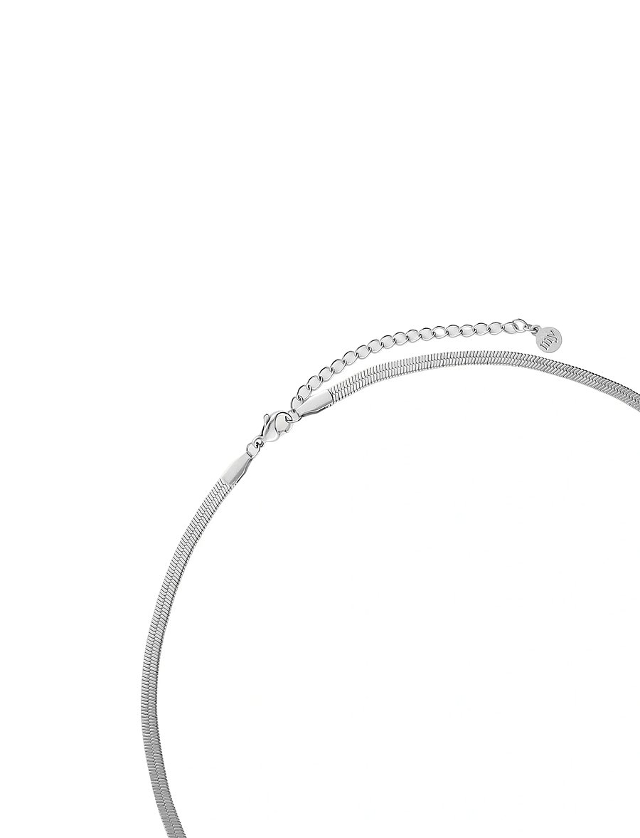 My Jewellery - Flat link chain thin - halskæder - silver - 3