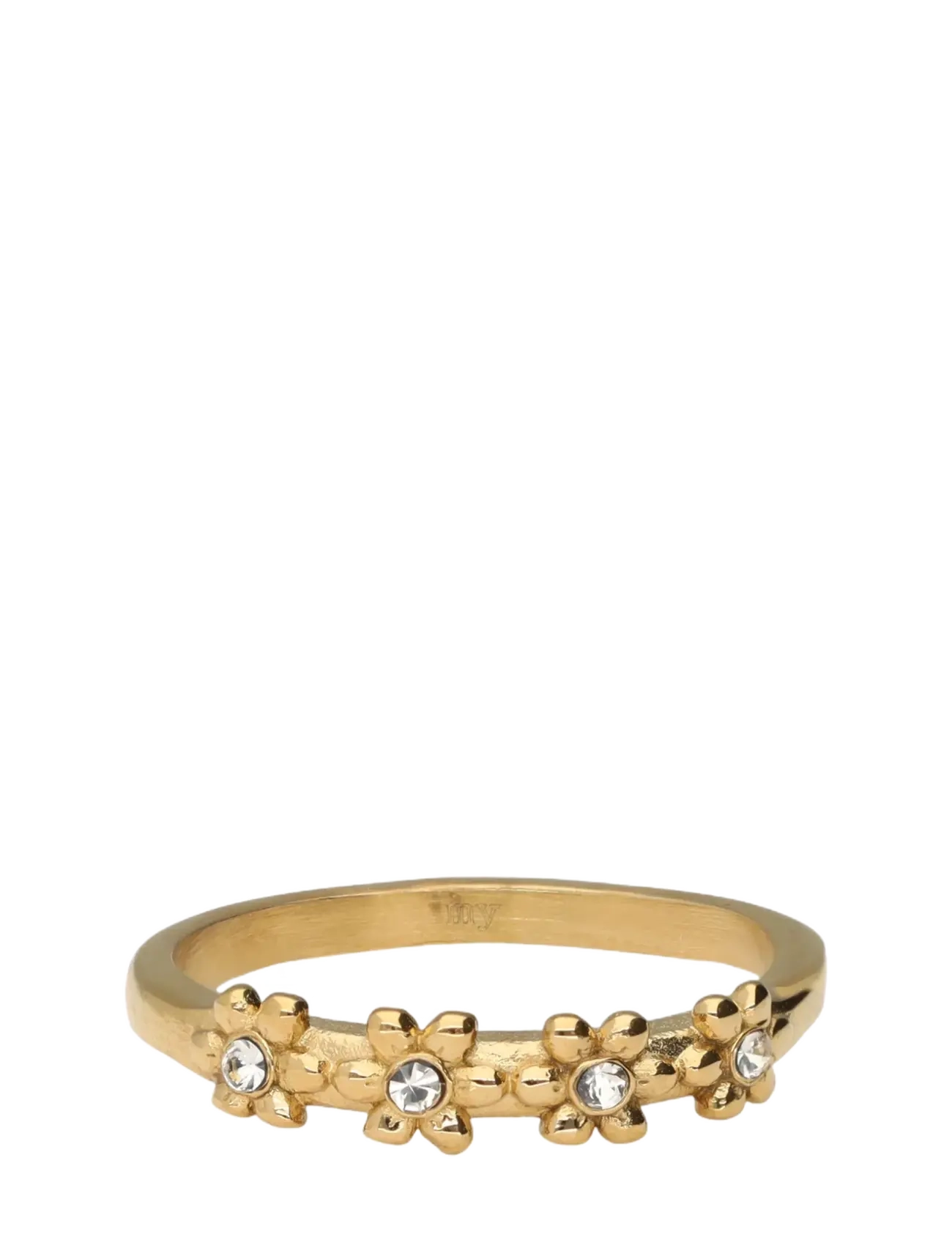 My Jewellery - Ring flowers with stone - sormukset - gold - 2