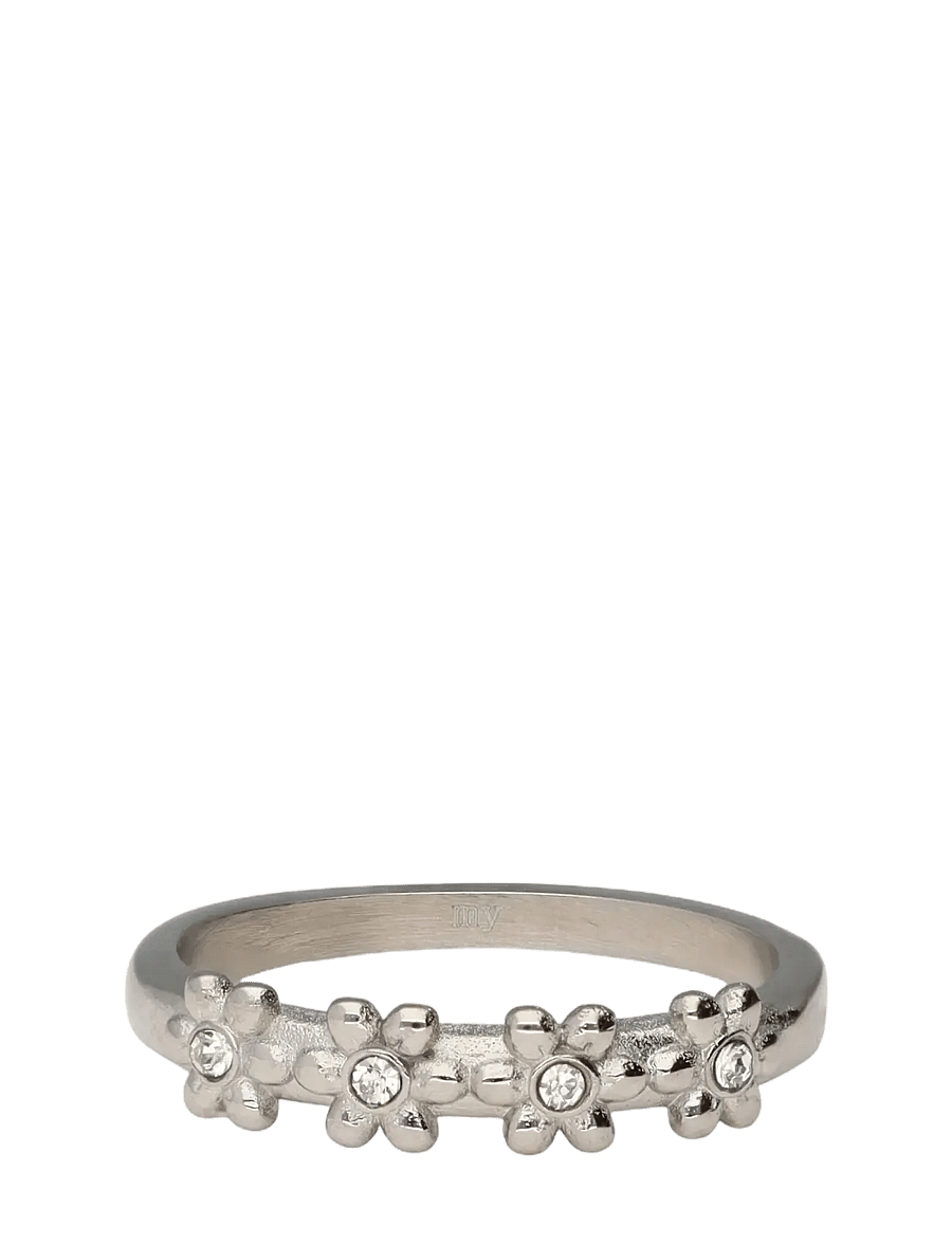 My Jewellery - Ring flowers with stone - sõrmused - silver - 2