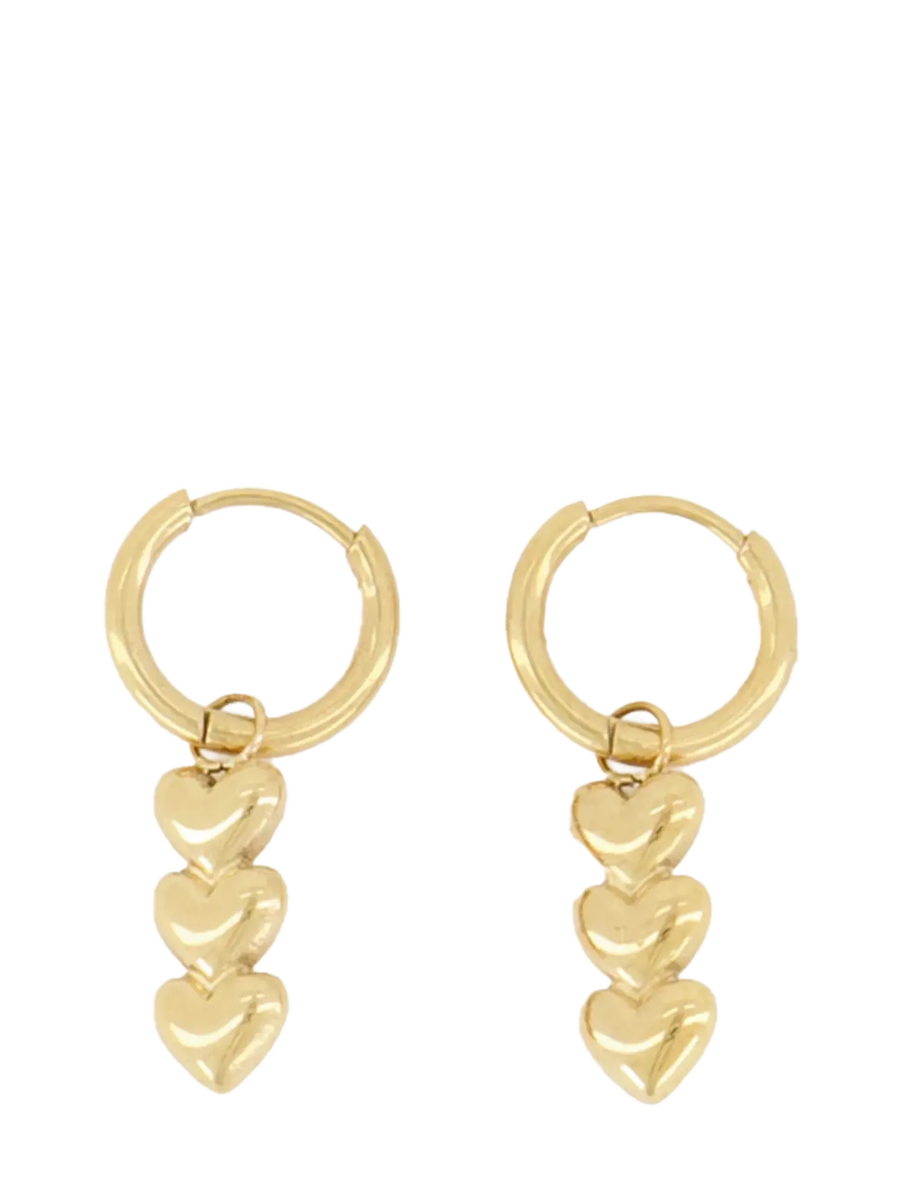 My Jewellery Earring three hearts - Accessoires - GOLD / gold