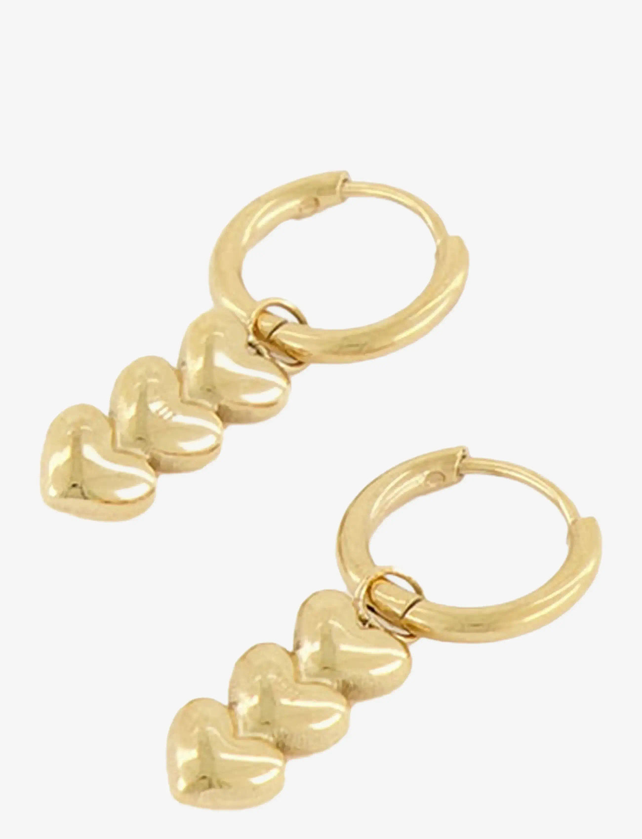 My Jewellery - Earring three hearts - Øreringe med vedhæng - gold - 2