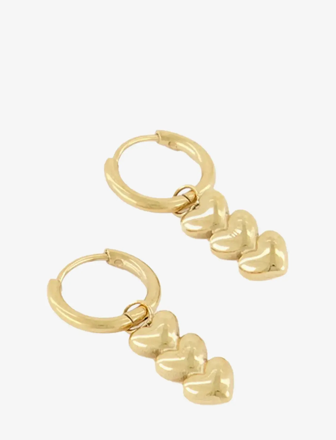 My Jewellery - Earring three hearts - Øreringe med vedhæng - gold - 3